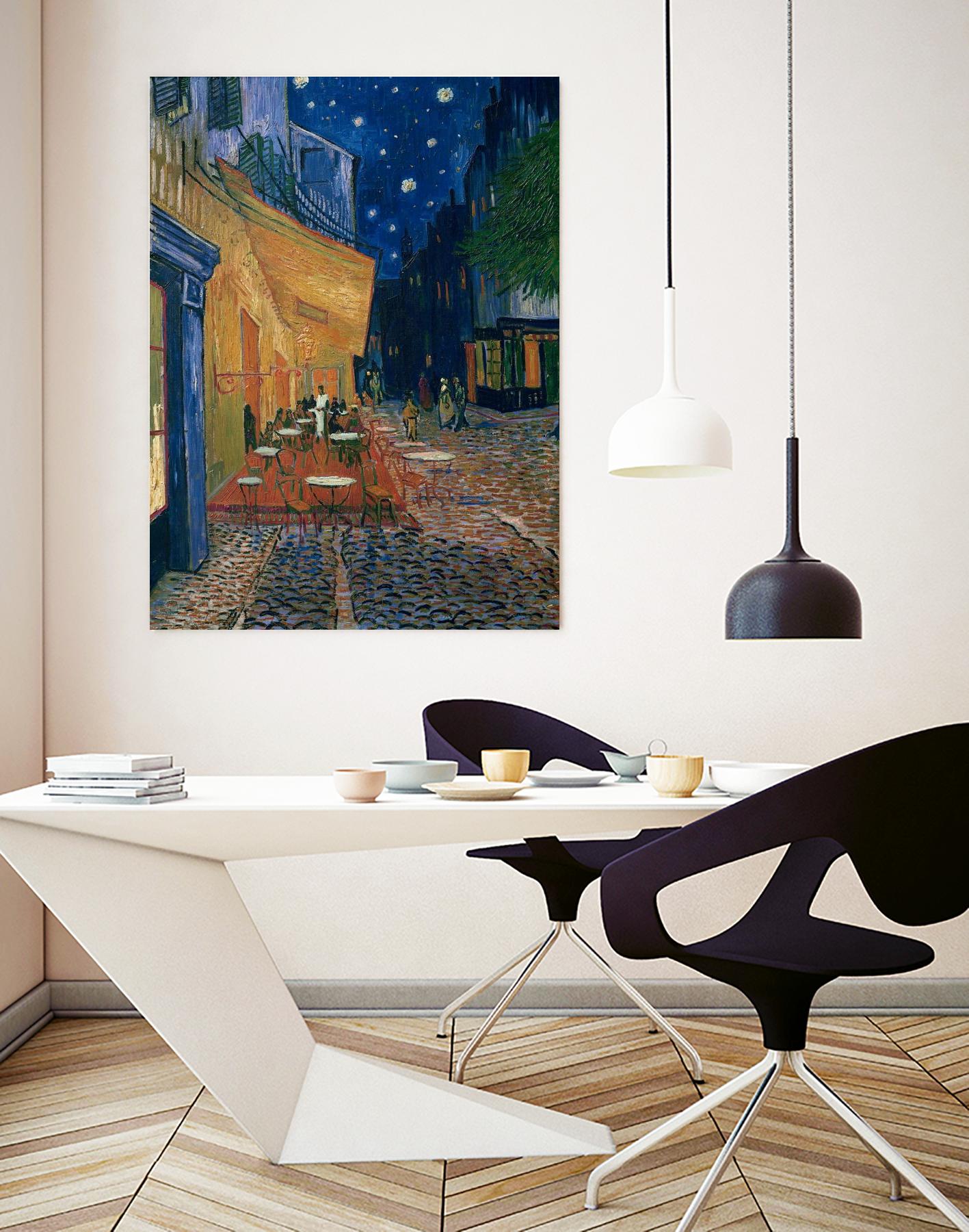 Cafe-terrace at night (Place du forum in Arles), 1888 by Vincent van Gogh on GIANT ART - museums