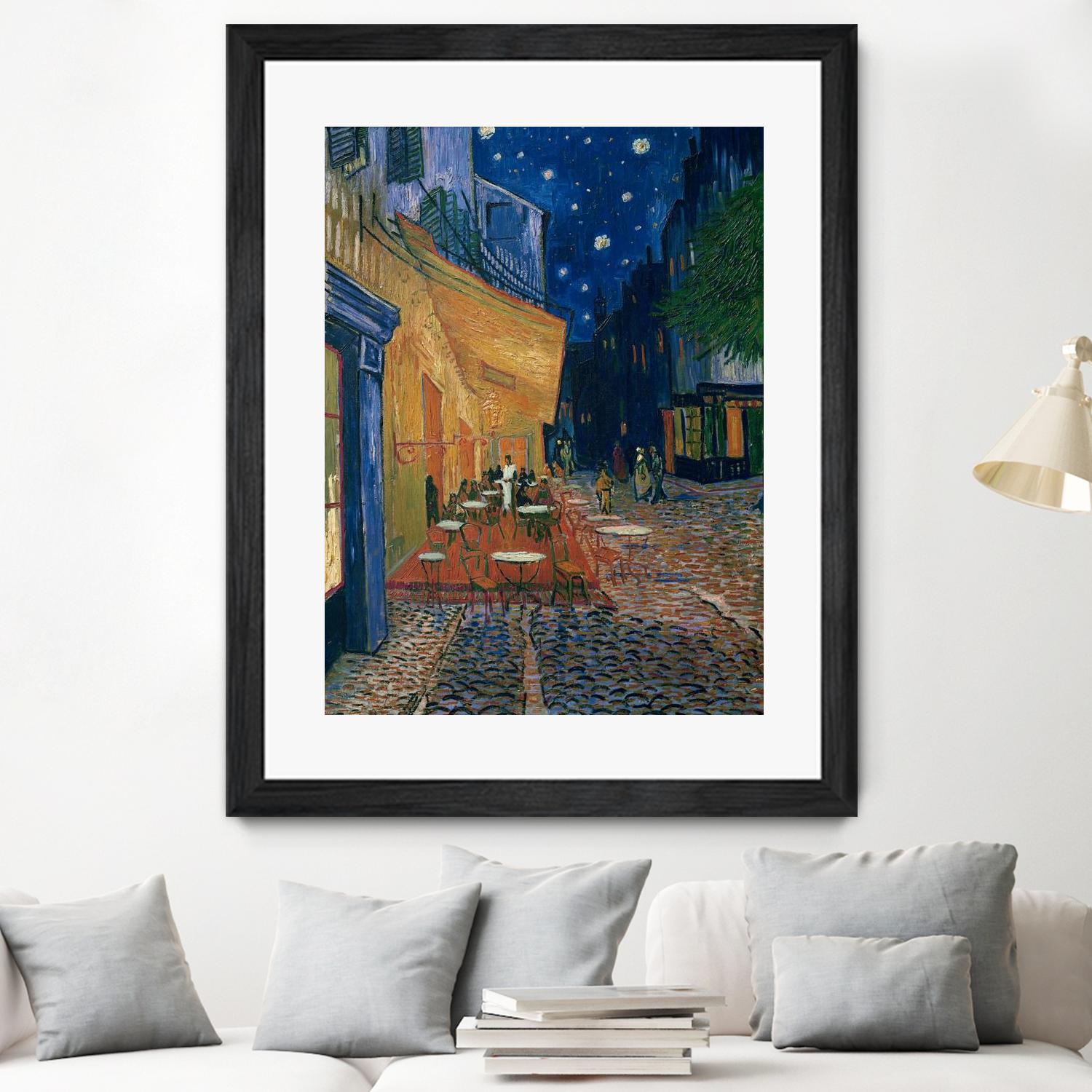 Cafe-terrace at night (Place du forum in Arles), 1888 by Vincent van Gogh on GIANT ART - museums