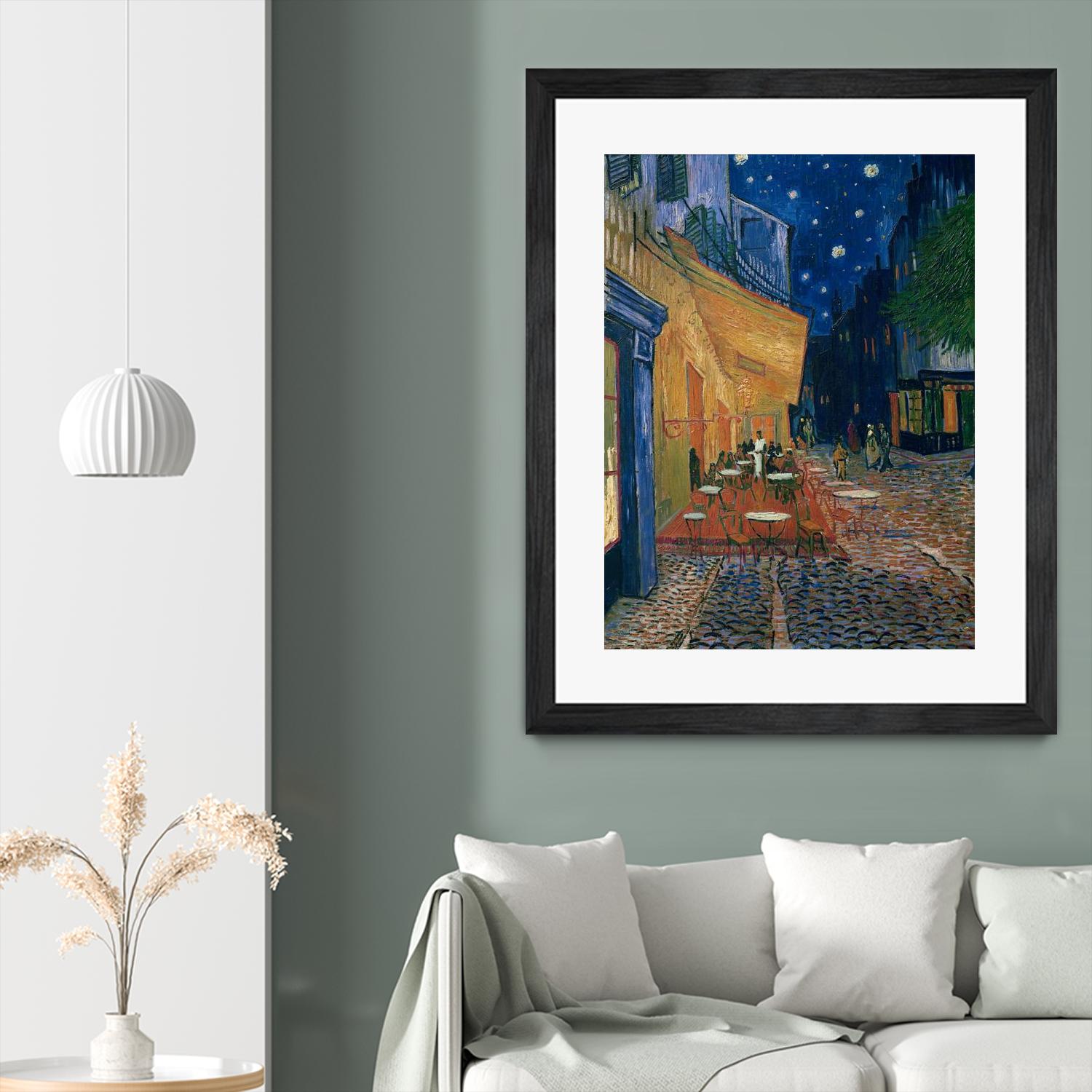 Cafe-terrace at night (Place du forum in Arles), 1888 by Vincent van Gogh on GIANT ART - museums