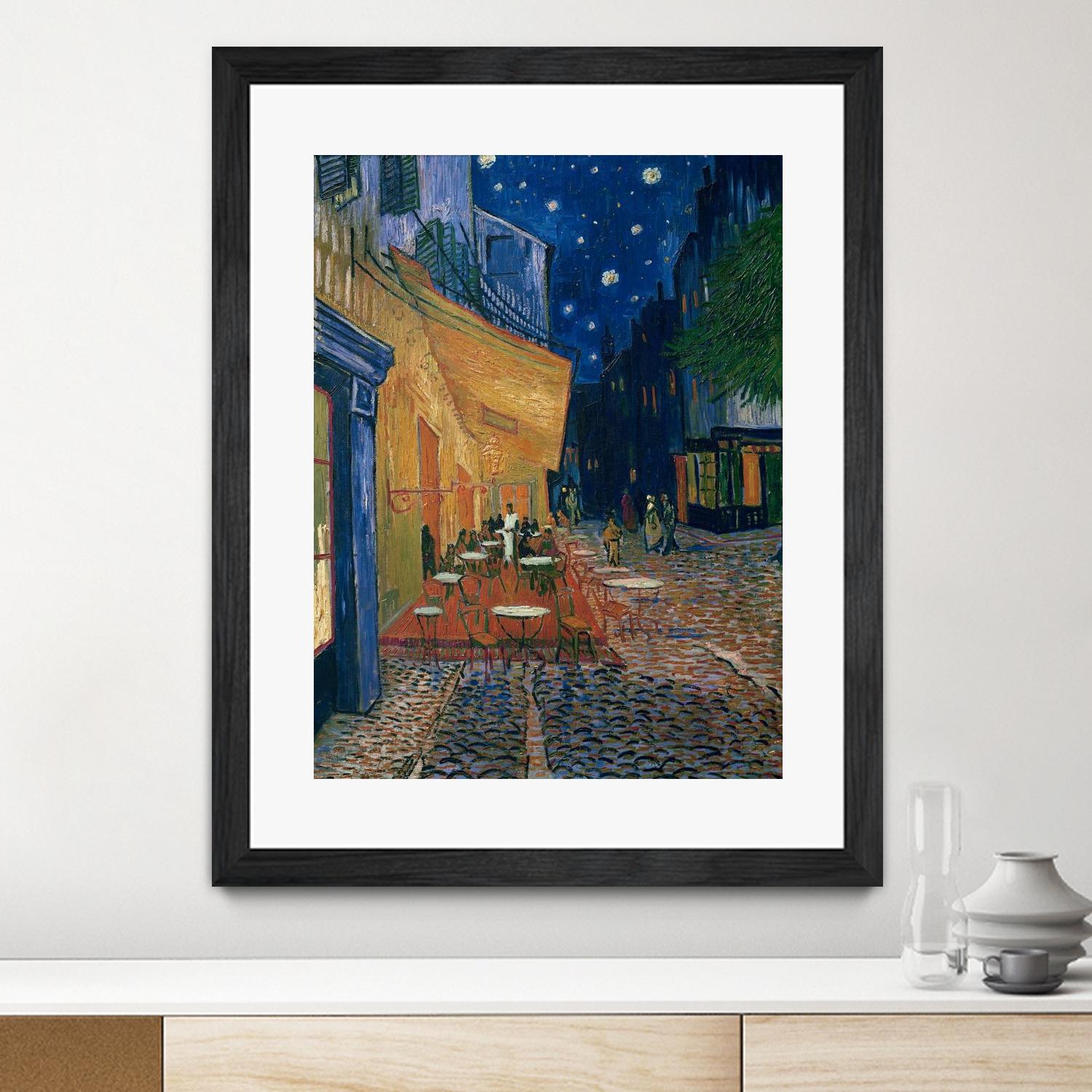 Cafe-terrace at night (Place du forum in Arles), 1888 by Vincent van Gogh on GIANT ART - museums