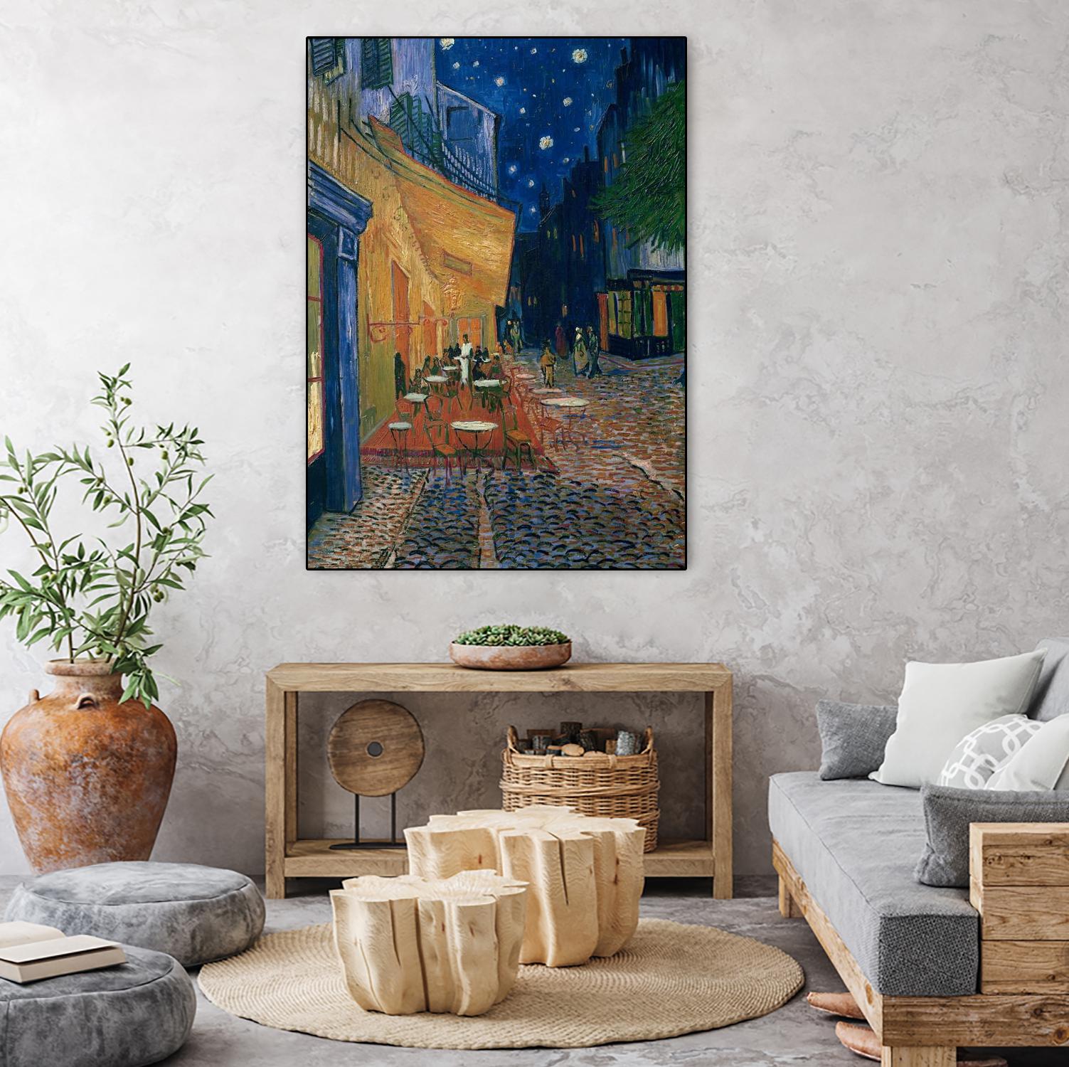 Cafe-terrace at night (Place du forum in Arles), 1888 by Vincent van Gogh on GIANT ART - museums