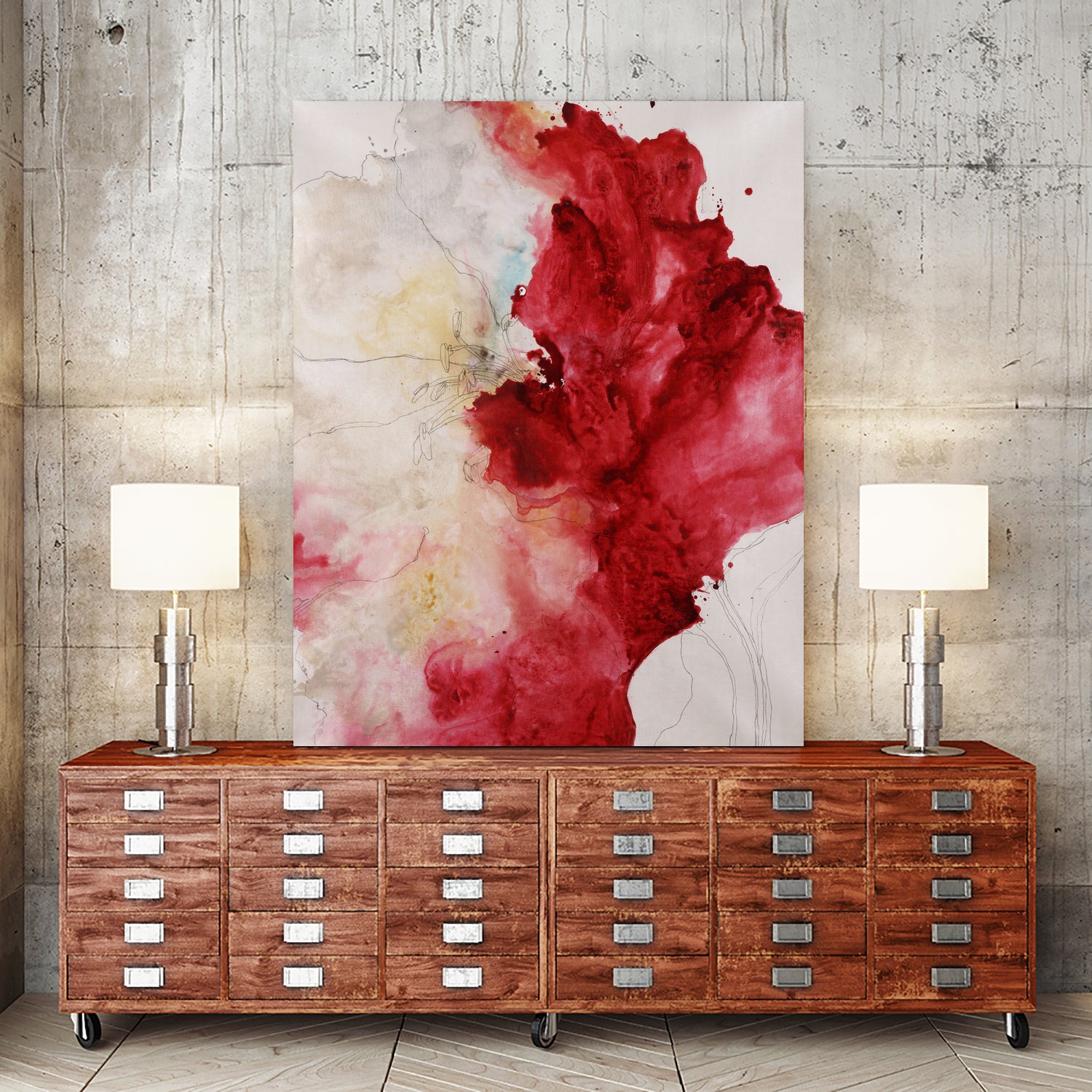 Botanical Beauty I by Daleno Art on GIANT ART - blue absrtact