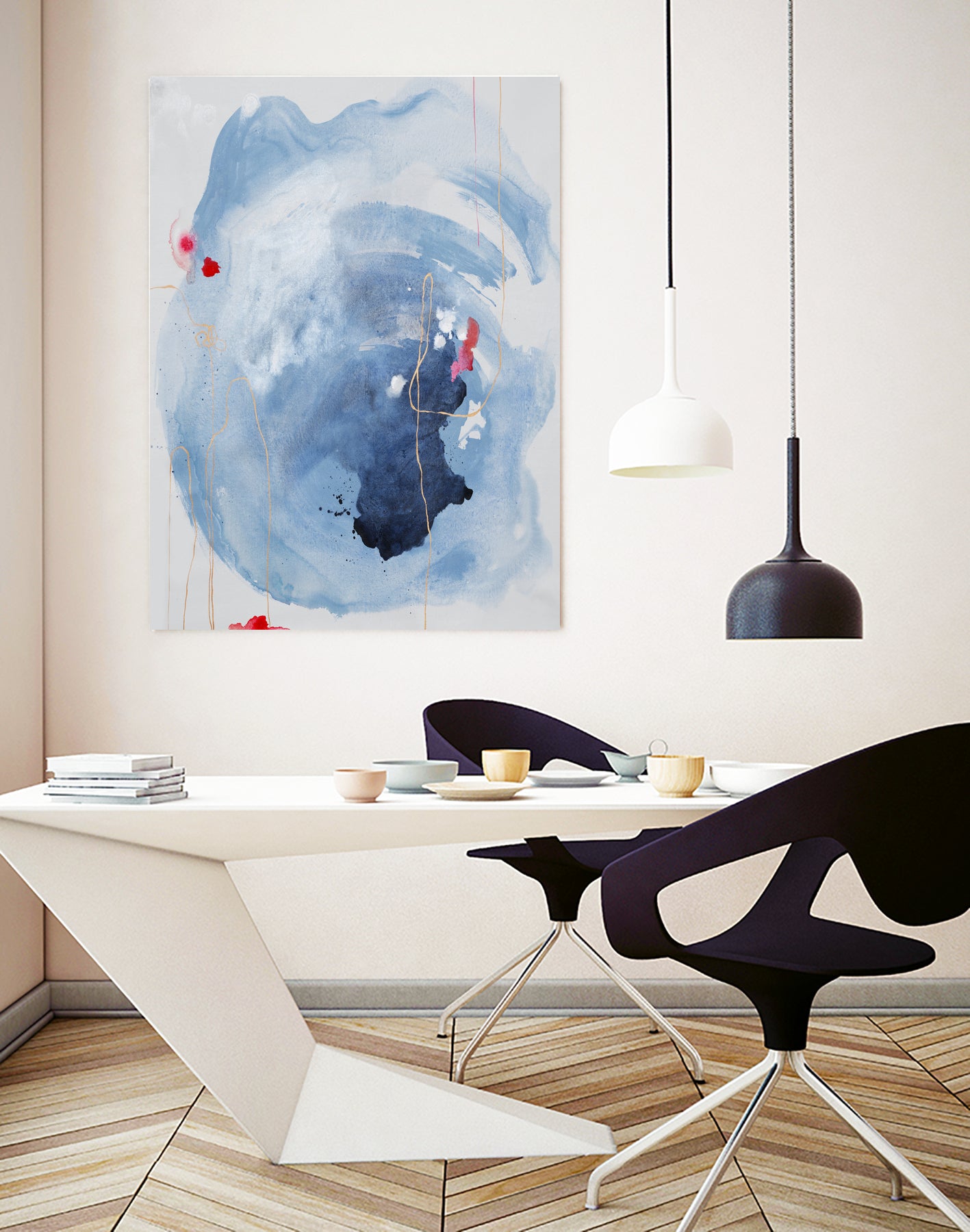 Capture Quiet by Daleno Art on GIANT ART - blue abstract