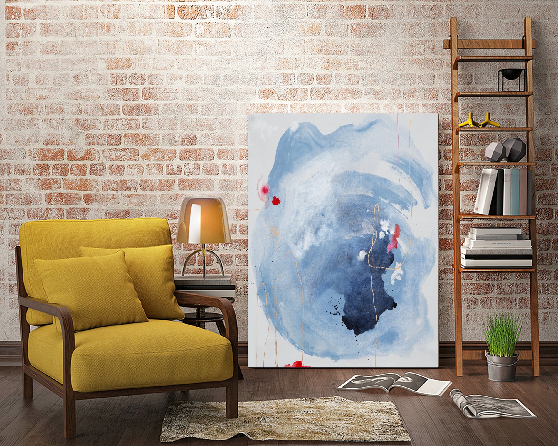 Capture Quiet by Daleno Art on GIANT ART - blue abstract