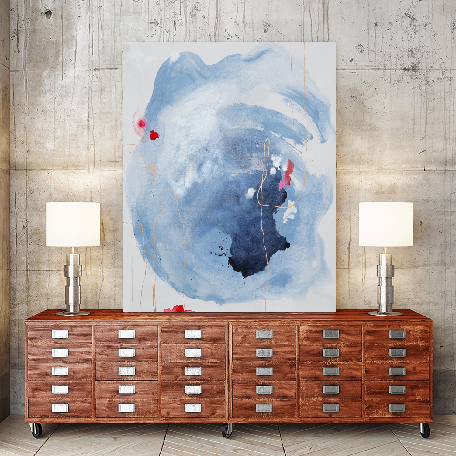 Capture Quiet by Daleno Art on GIANT ART - blue abstract