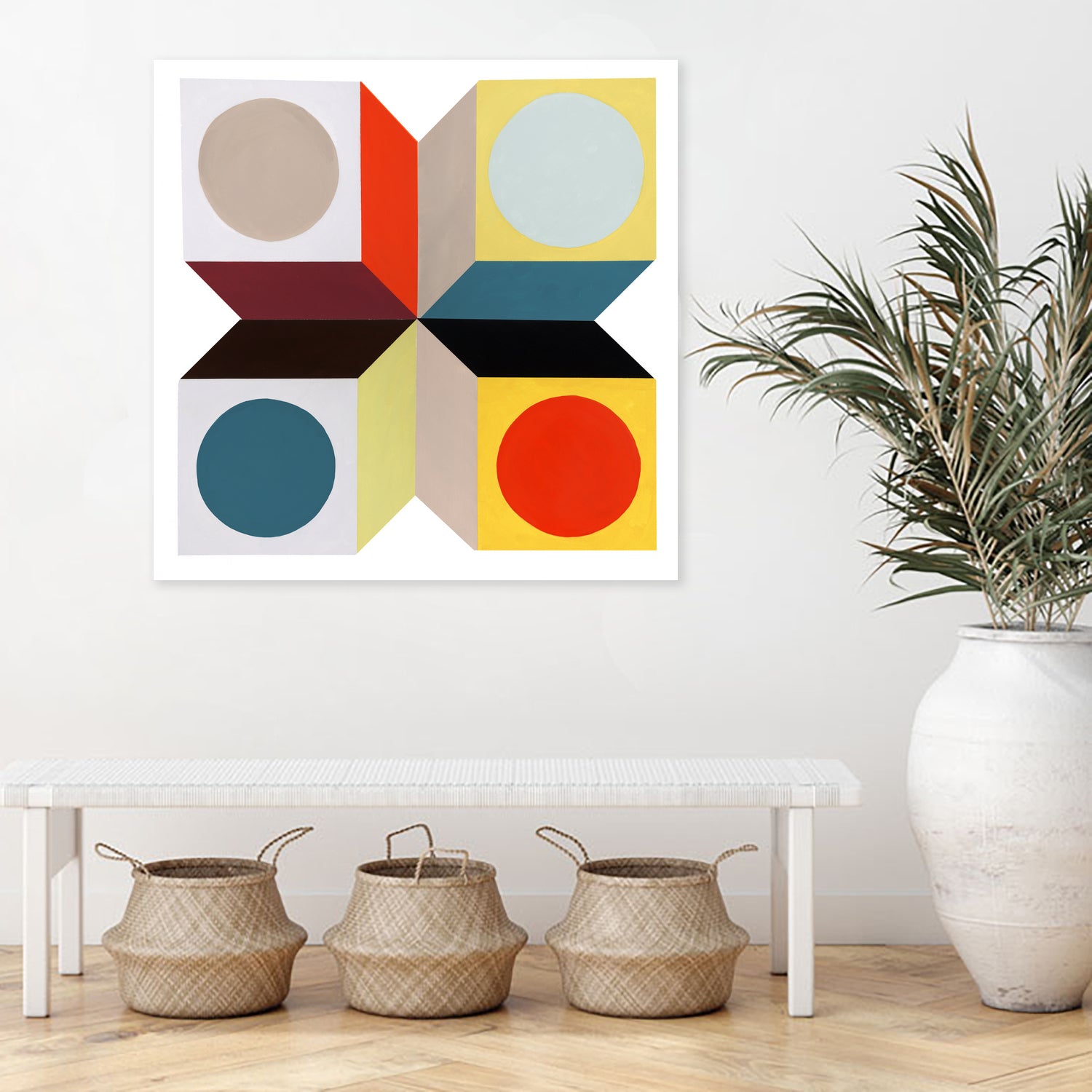 Rubik I by Daleno Art on GIANT ART - red absrtact