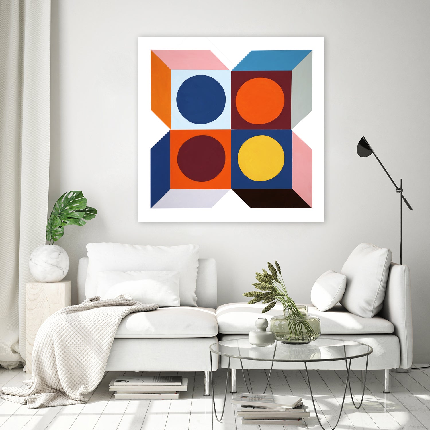 Rubik II by Daleno Art on GIANT ART - red absrtact