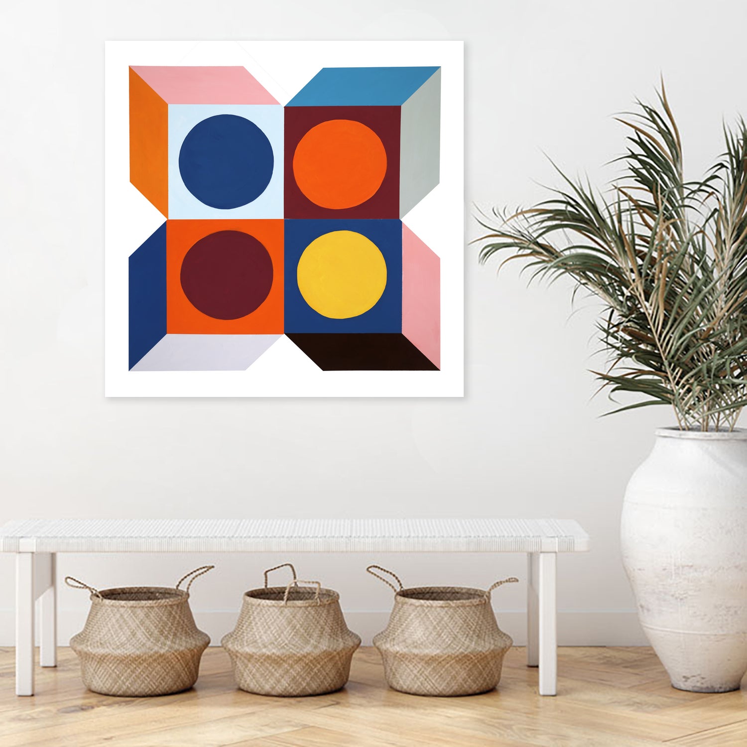 Rubik II by Daleno Art on GIANT ART - red absrtact