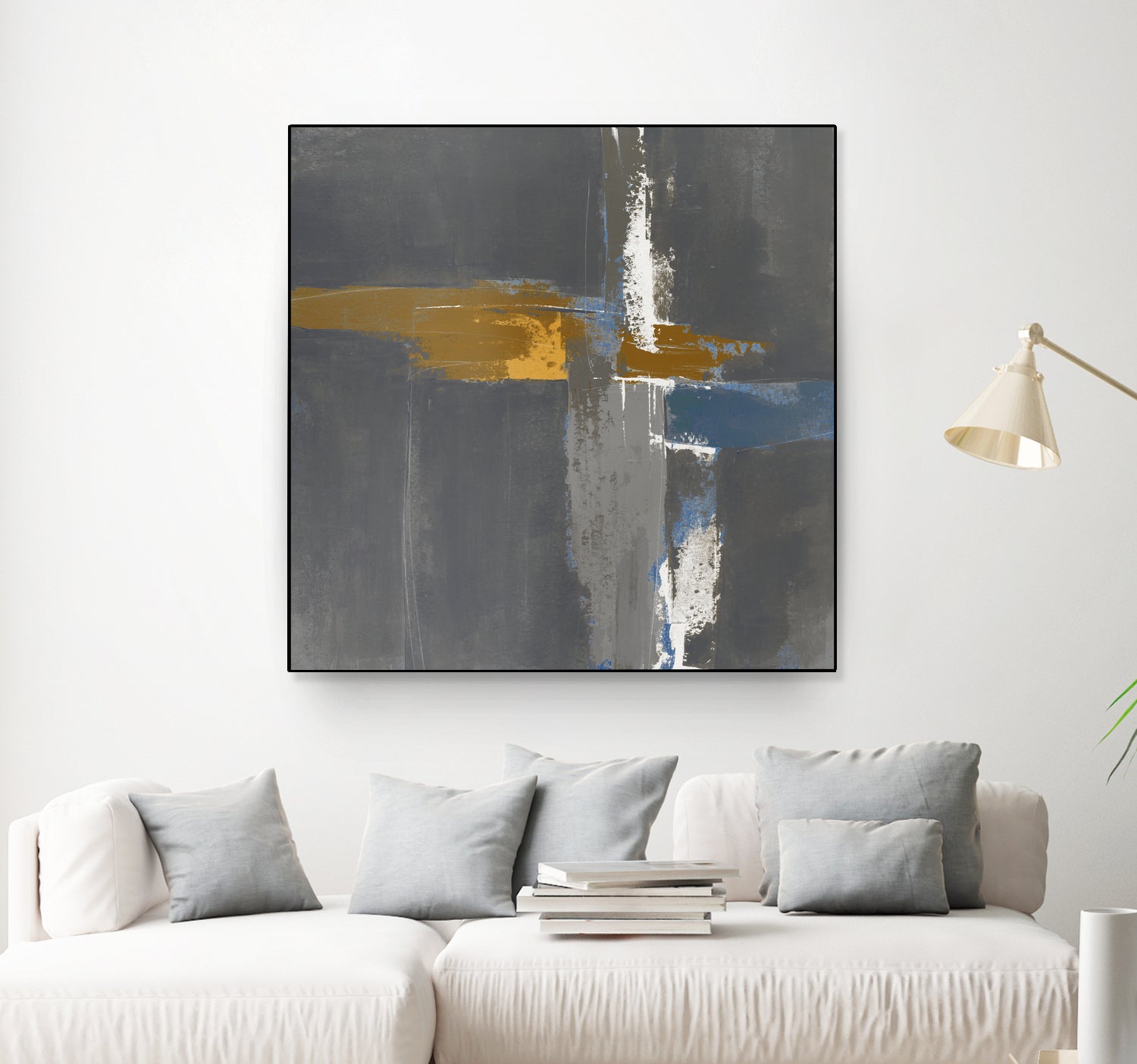 Filing Edges II by Daleno Art on GIANT ART - blue abstract