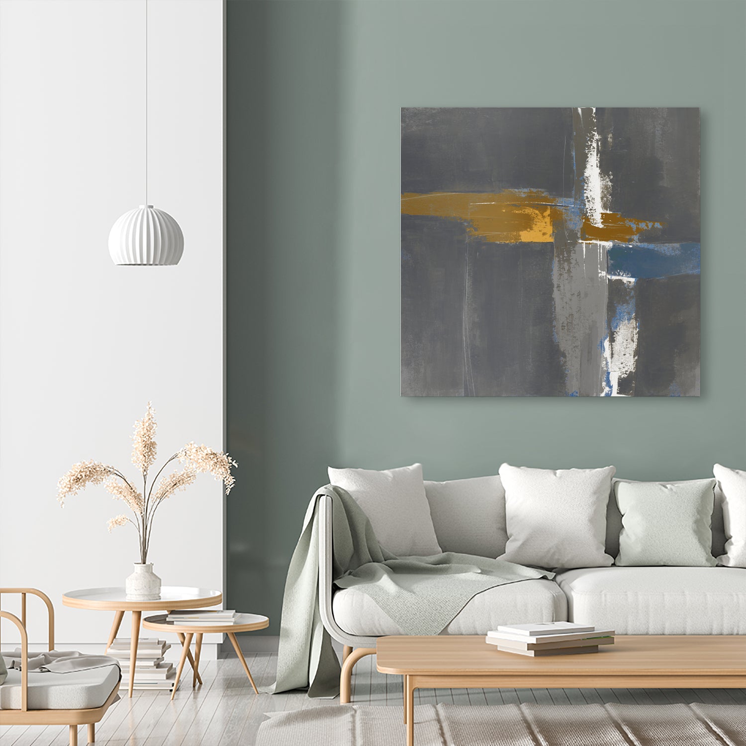 Filing Edges II by Daleno Art on GIANT ART - blue abstract