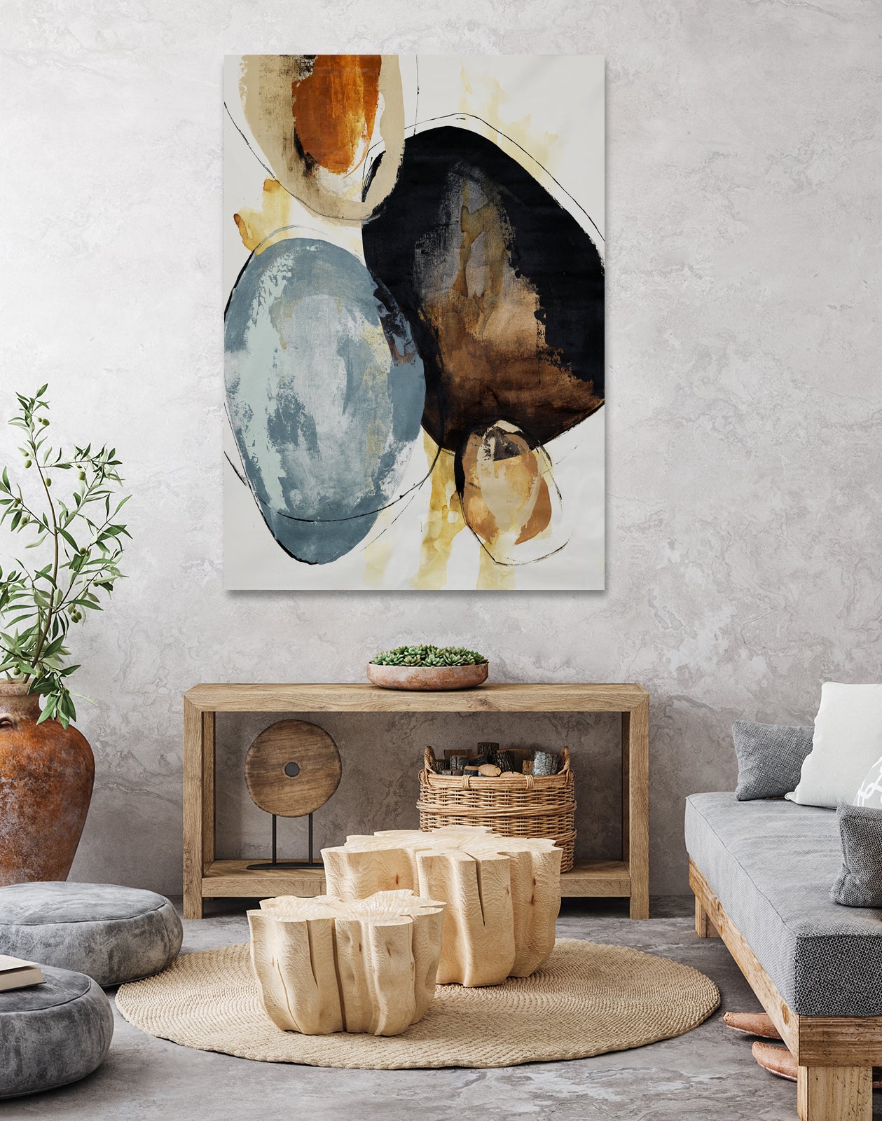 Basic Nature I by Daleno Art on GIANT ART - brown abstract