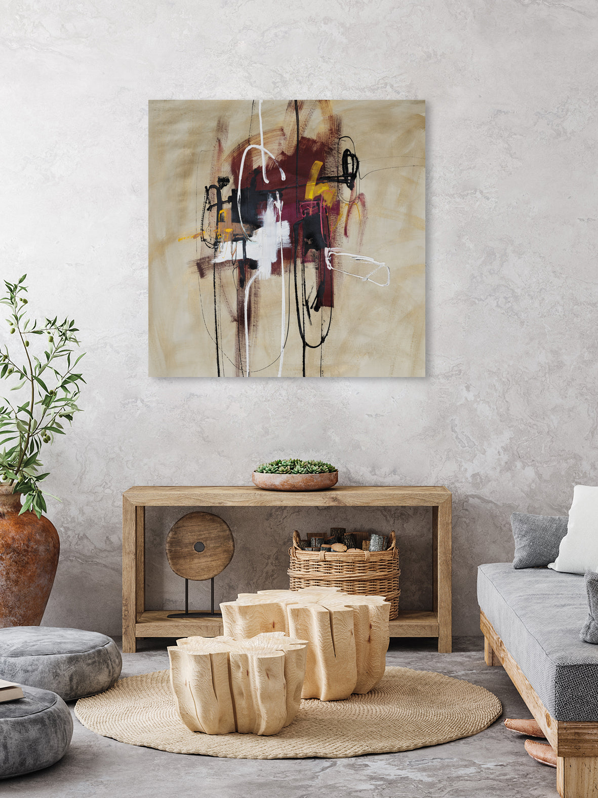 Closely Listening by Daleno Art on GIANT ART - brown abstract