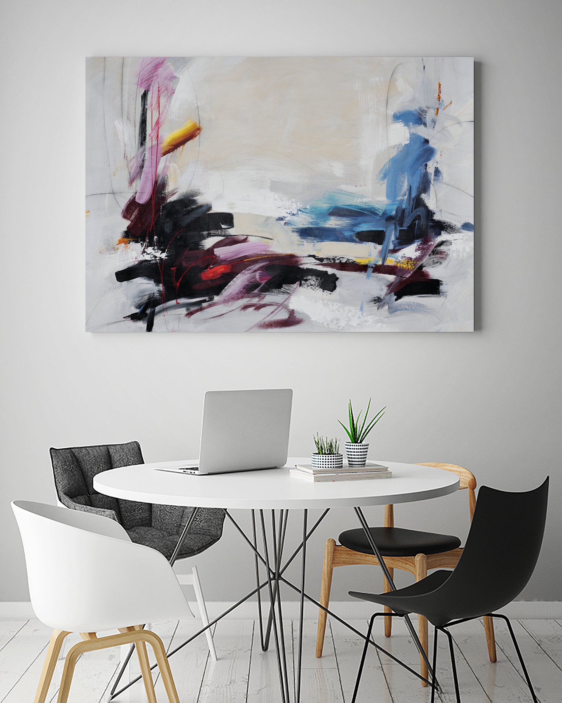 Checking The Time by Daleno Art on GIANT ART - red abstract