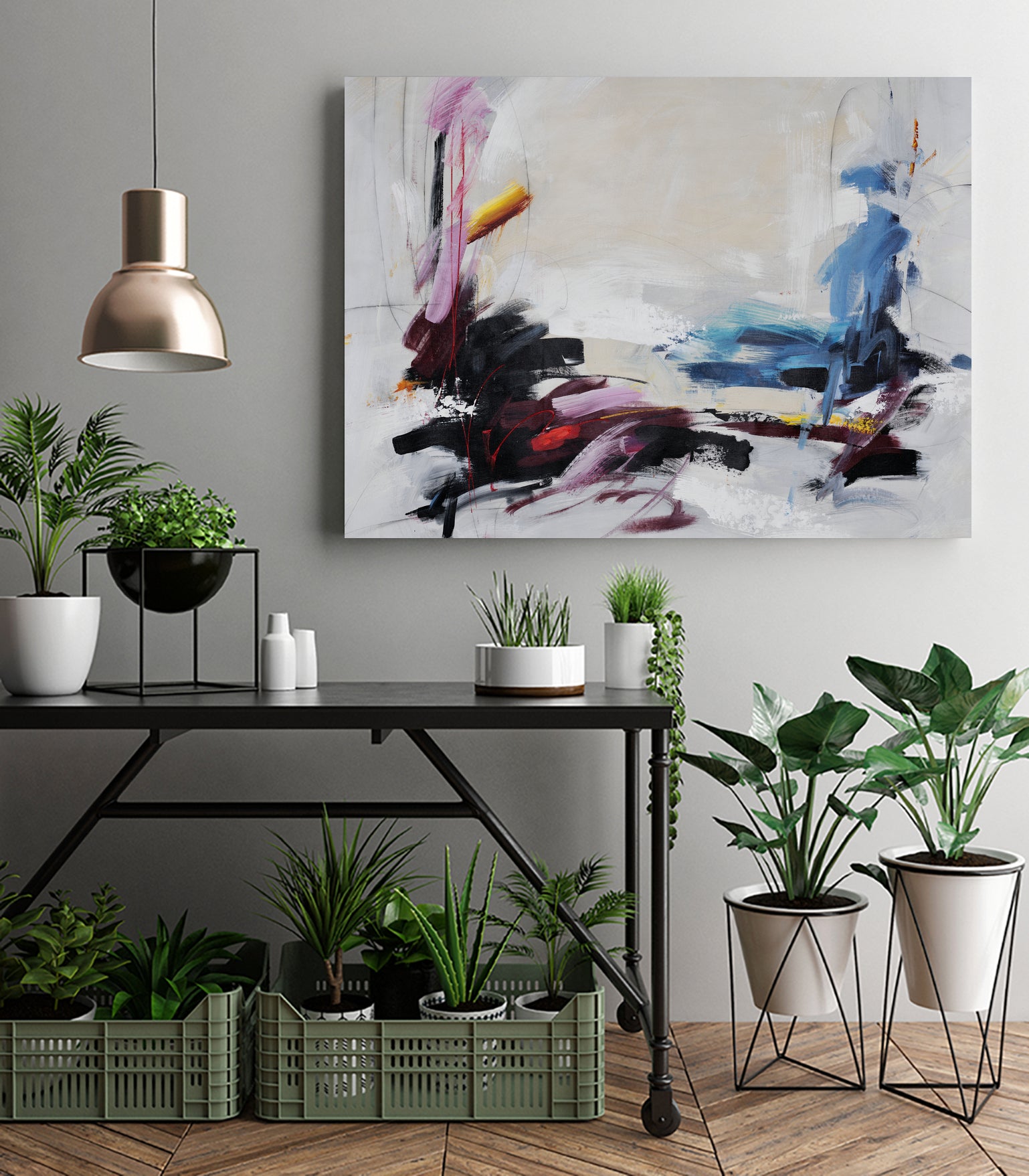 Checking The Time by Daleno Art on GIANT ART - red abstract