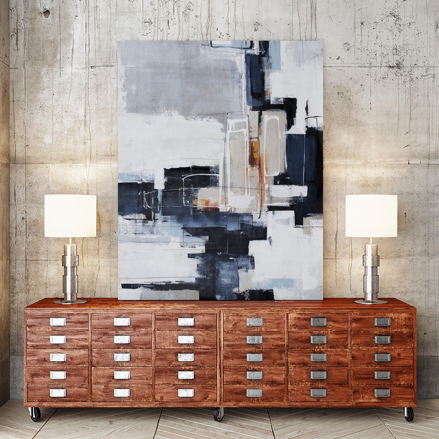 Top Tier by Daleno Art on GIANT ART - grey abstract