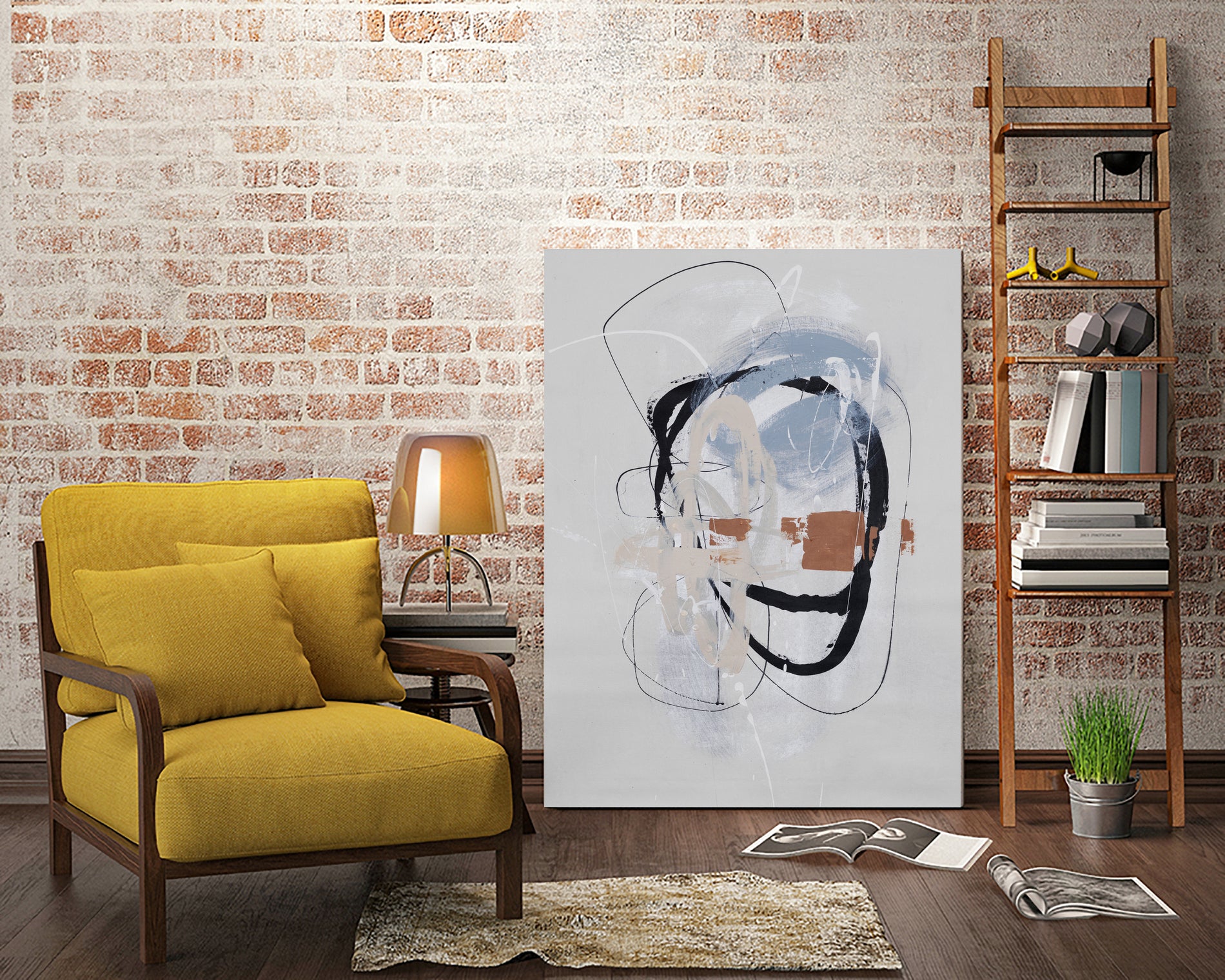 Collision I by Daleno Art on GIANT ART - brown abstract