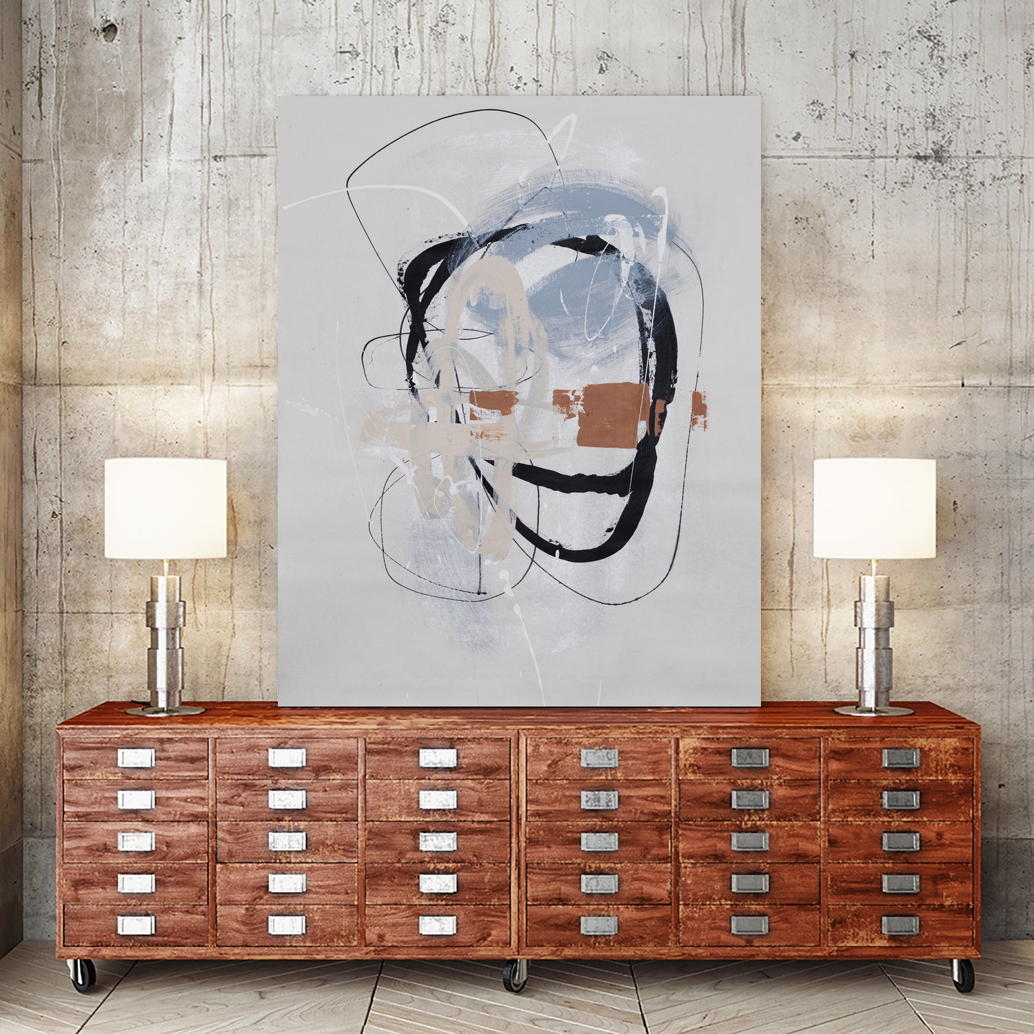 Collision I by Daleno Art on GIANT ART - brown abstract