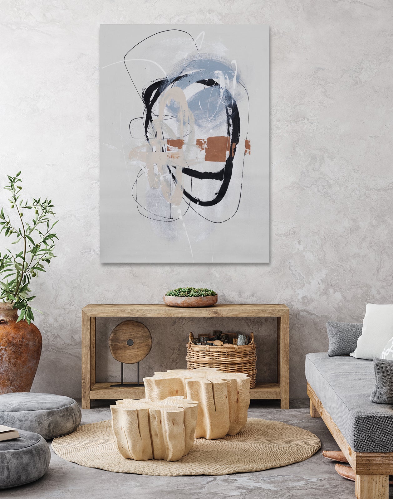 Collision I by Daleno Art on GIANT ART - brown abstract