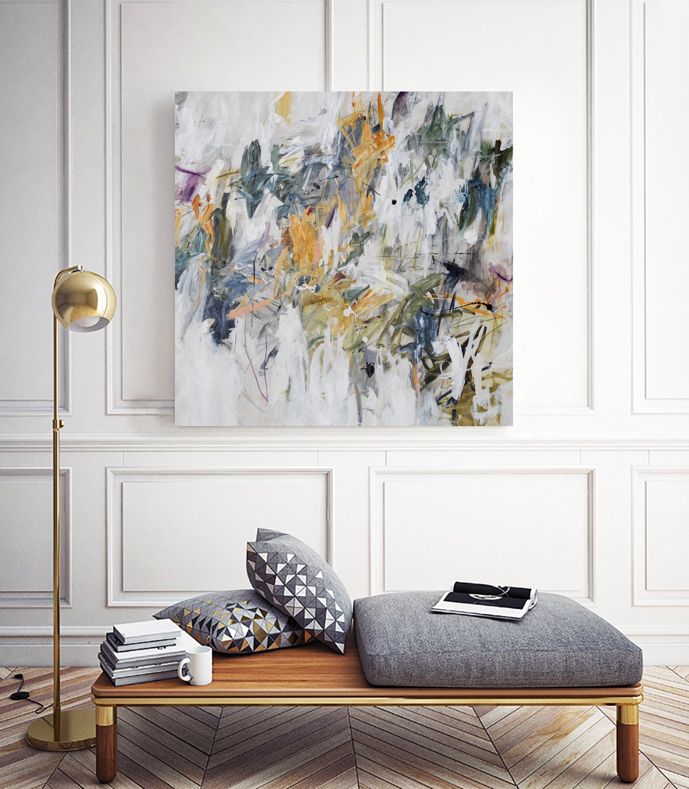 Bright Spring Ahead II by Daleno Art on GIANT ART - yellow abstract