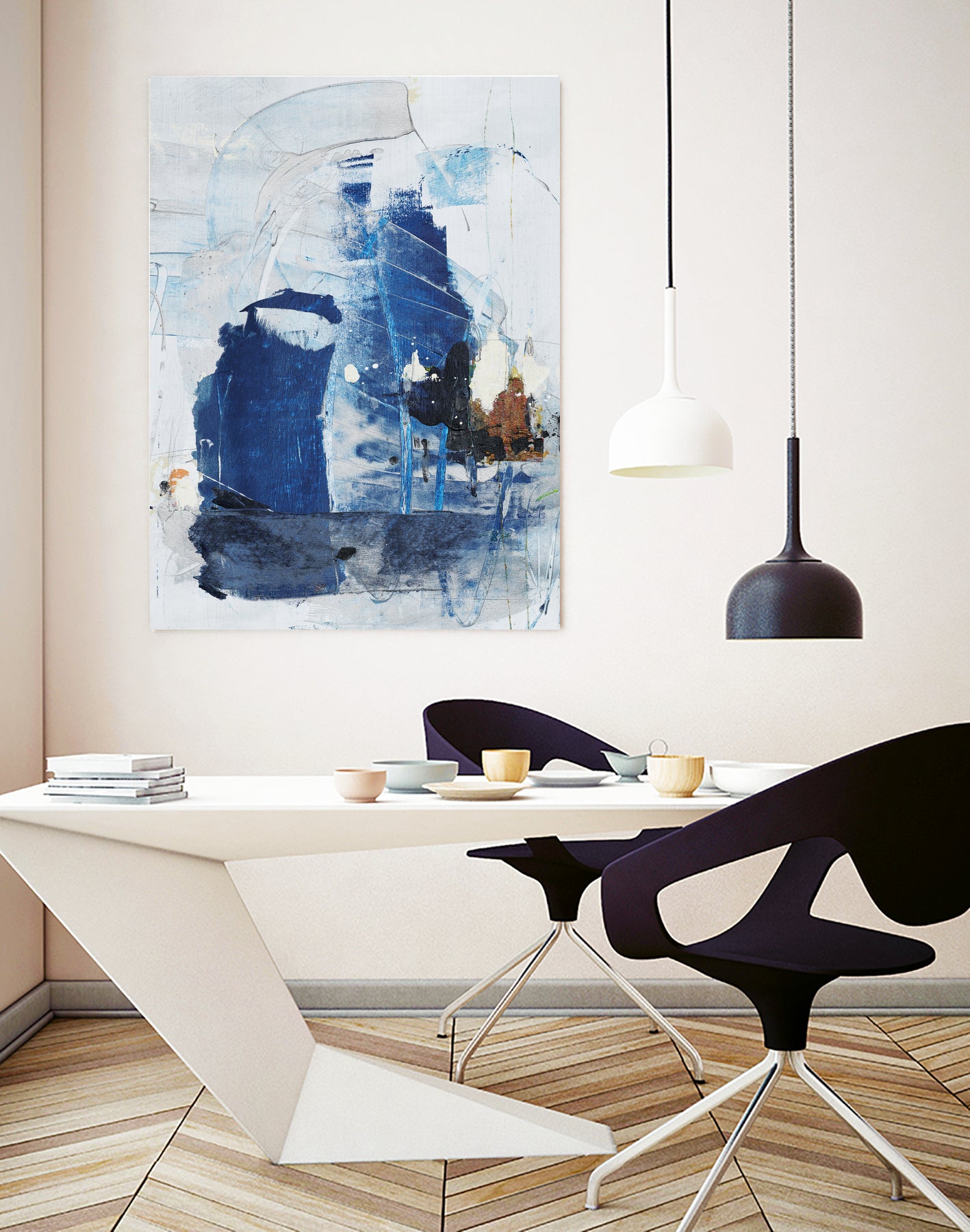 Toss Up II by Daleno Art on GIANT ART - blue abstract