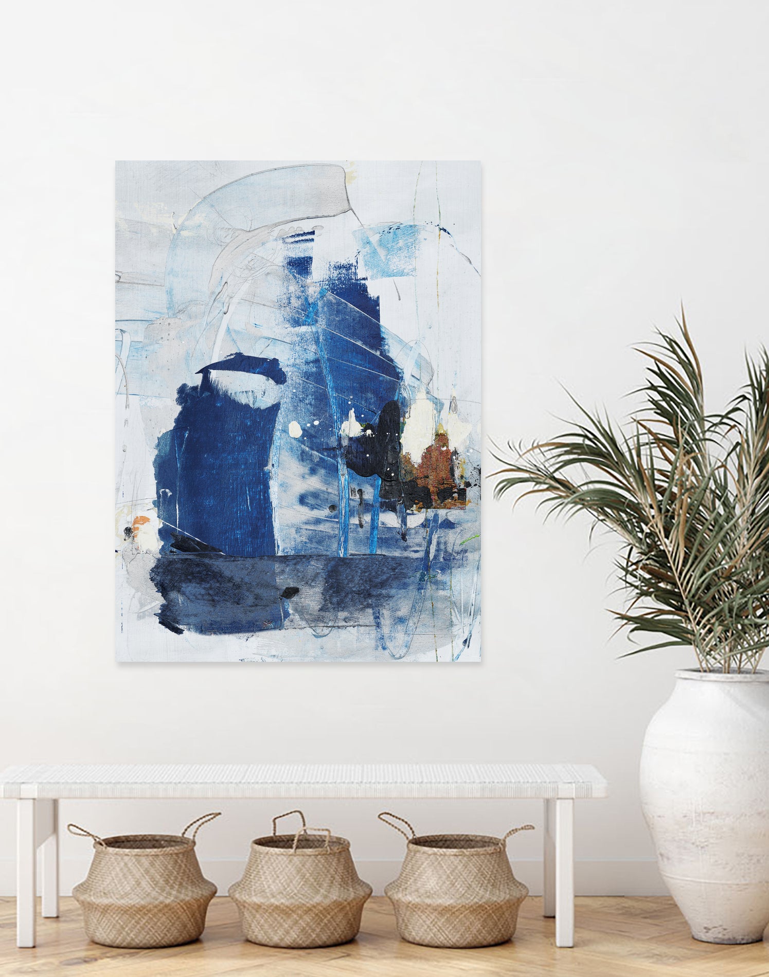 Toss Up II by Daleno Art on GIANT ART - blue abstract