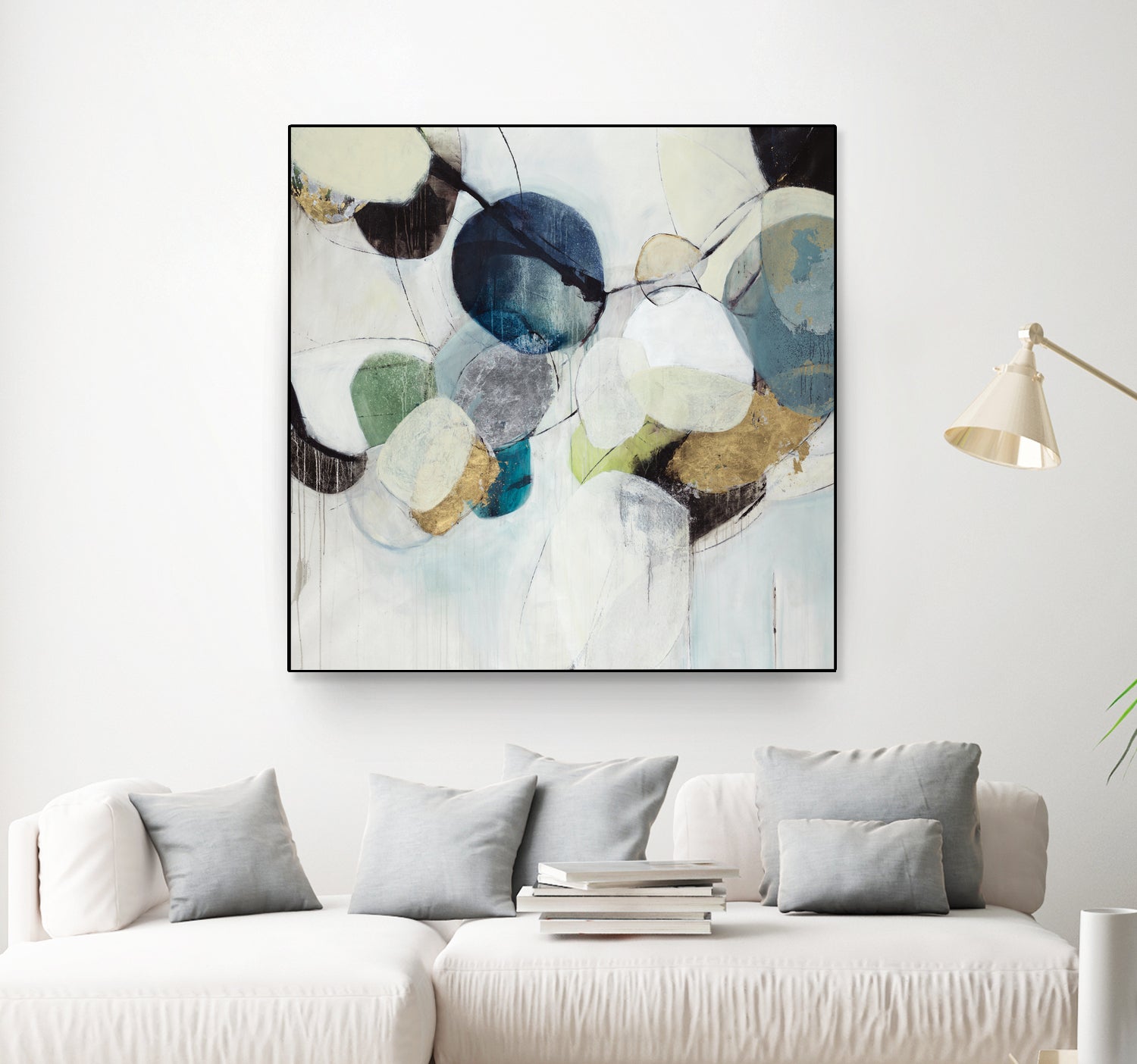 Bonding Moments by Daleno Art on GIANT ART - blue abstract