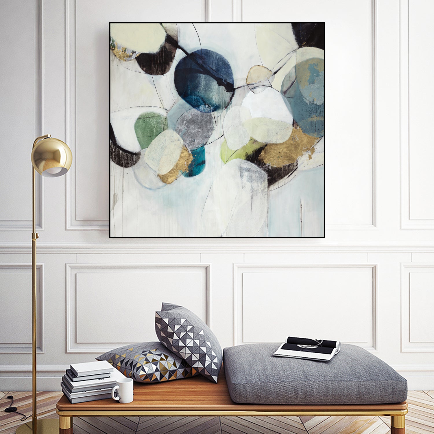 Bonding Moments by Daleno Art on GIANT ART - blue abstract