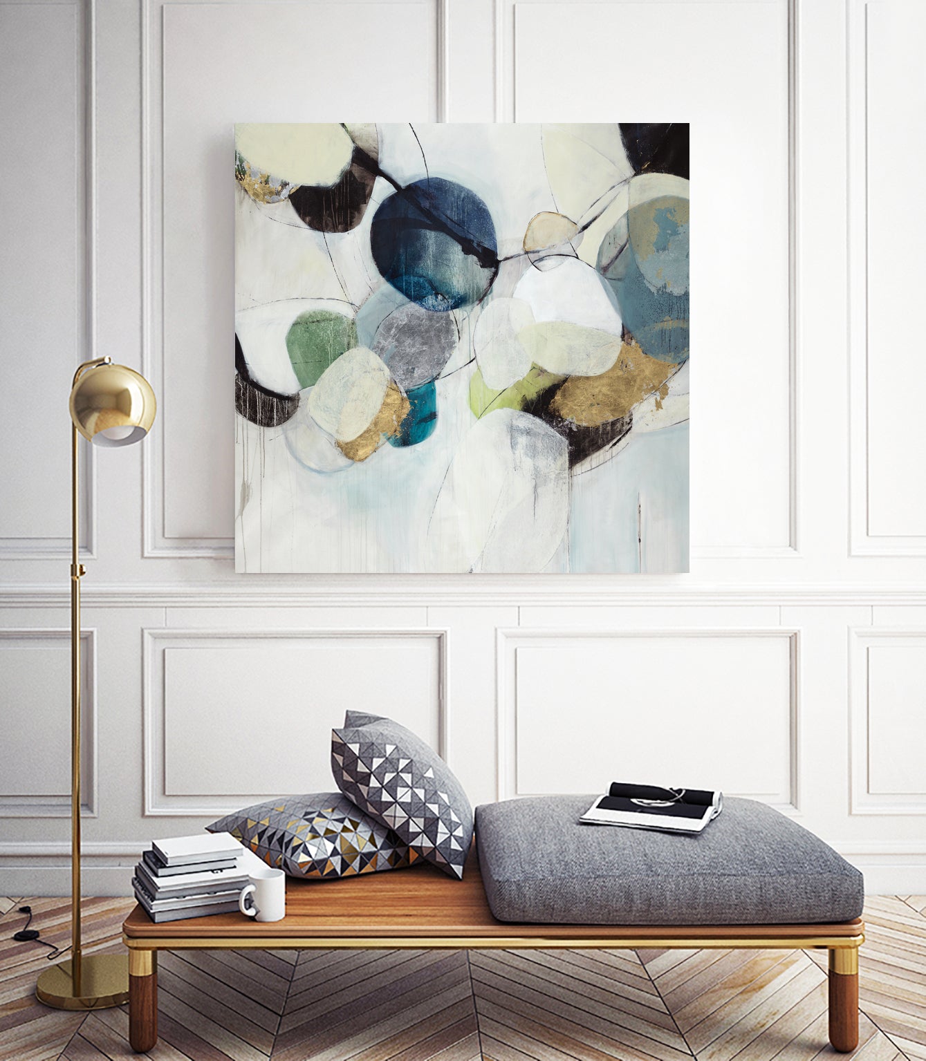 Bonding Moments by Daleno Art on GIANT ART - blue abstract