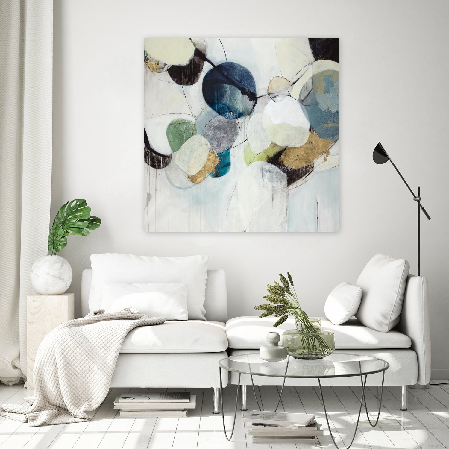 Bonding Moments by Daleno Art on GIANT ART - blue abstract