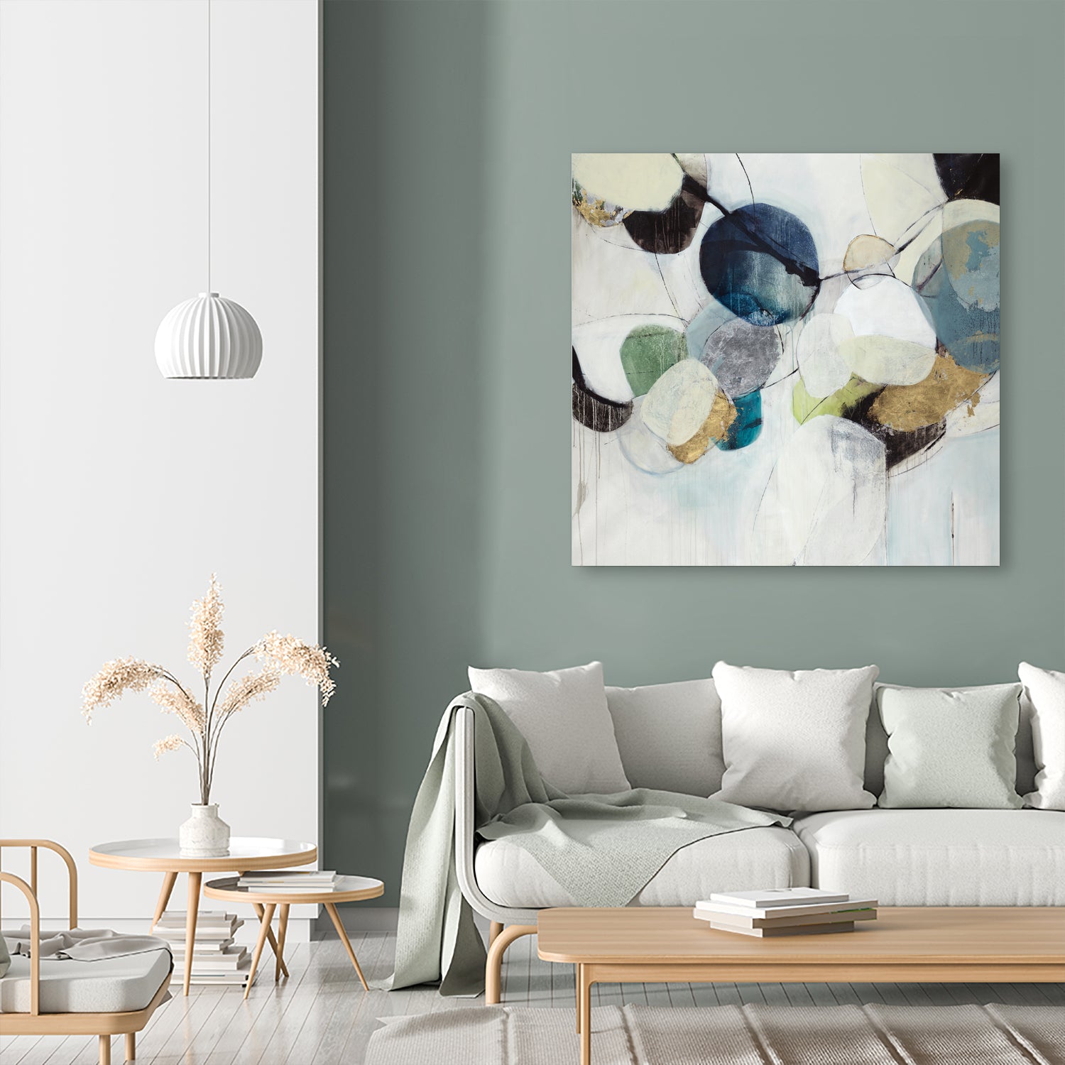 Bonding Moments by Daleno Art on GIANT ART - blue abstract