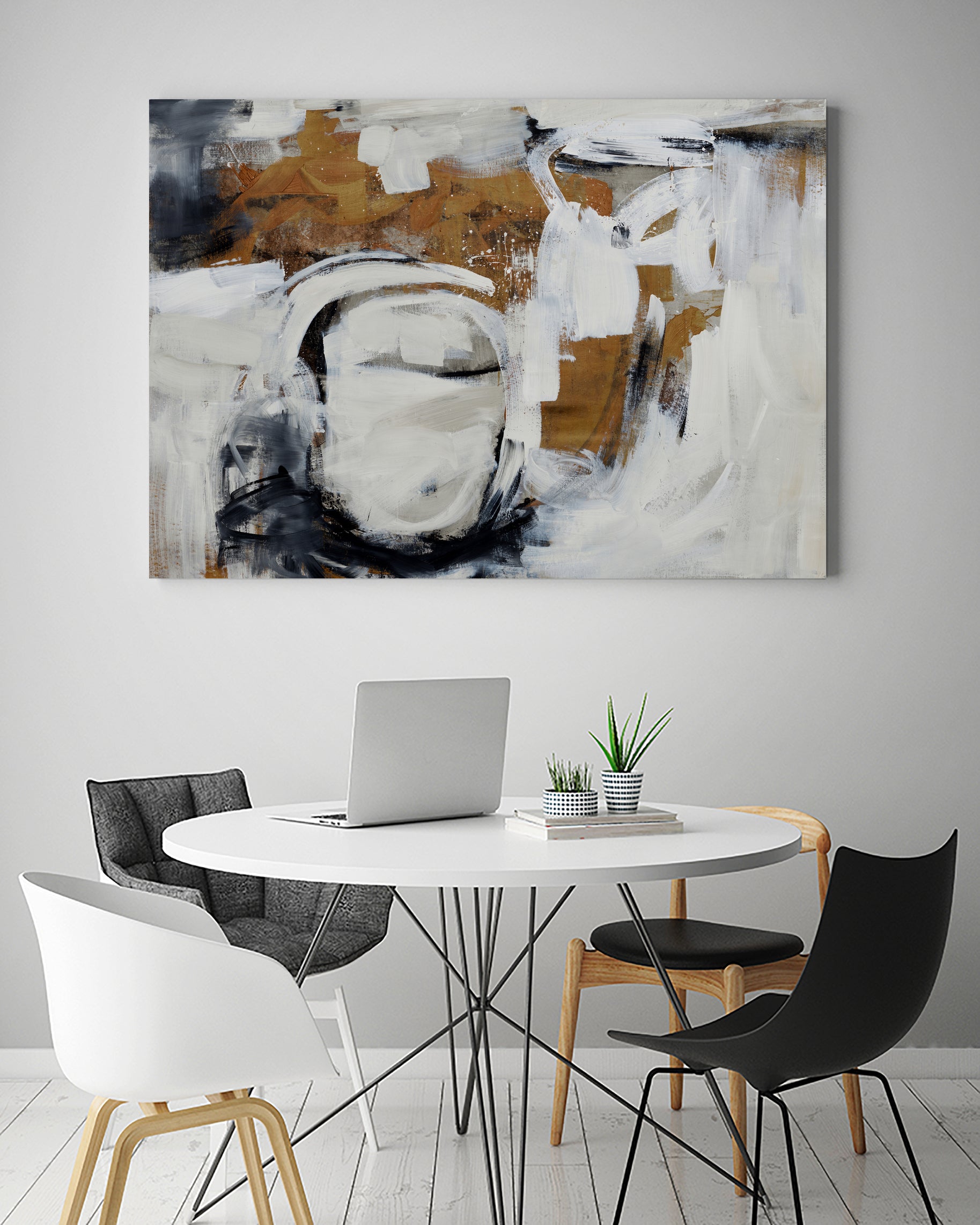 Blanket Wrapped by Daleno Art on GIANT ART - brown abstract