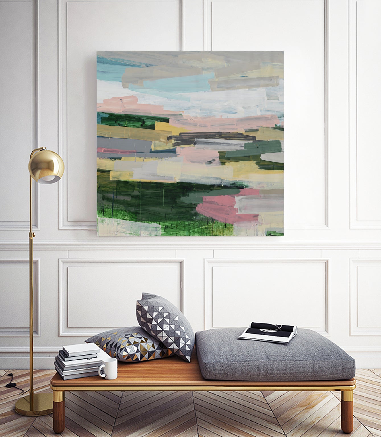 Wine Tour II by Daleno Art on GIANT ART - green abstract