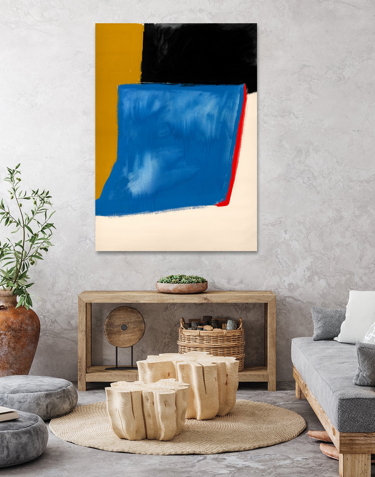 Block Field 6 by Jo Stearns on GIANT ART - black abstract pattern