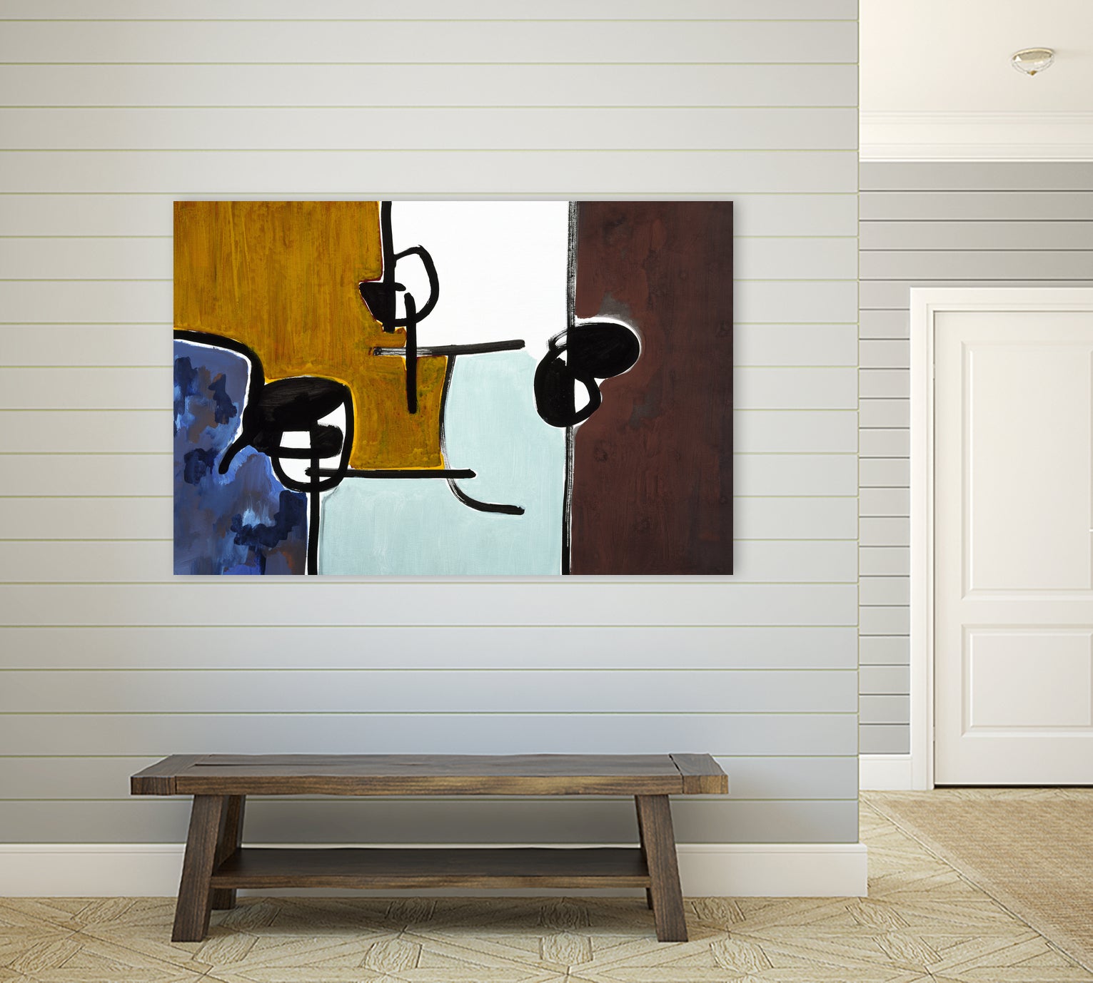 Harbor I by Lee Crew on GIANT ART - yellow abstract pattern