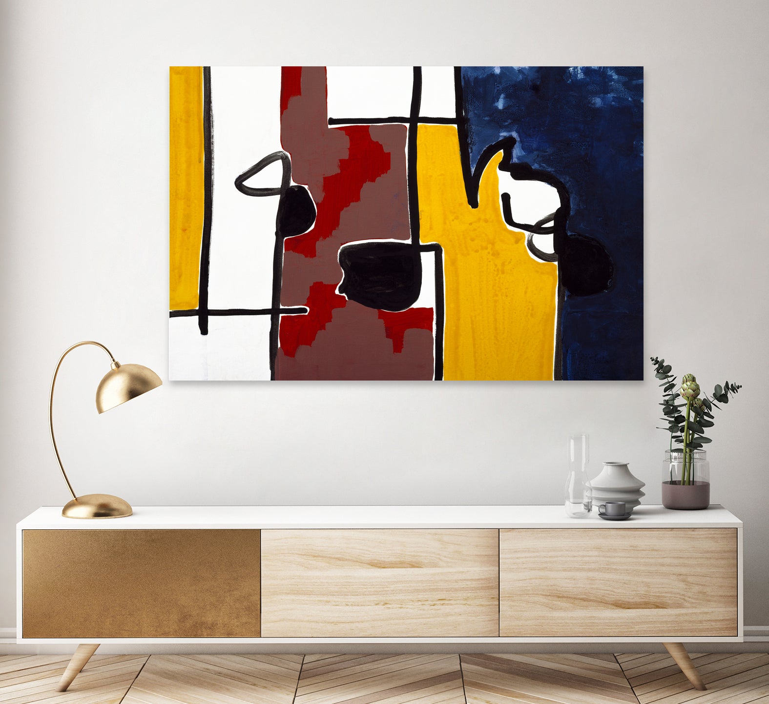 Harbor II by Lee Crew on GIANT ART - yellow abstract pattern