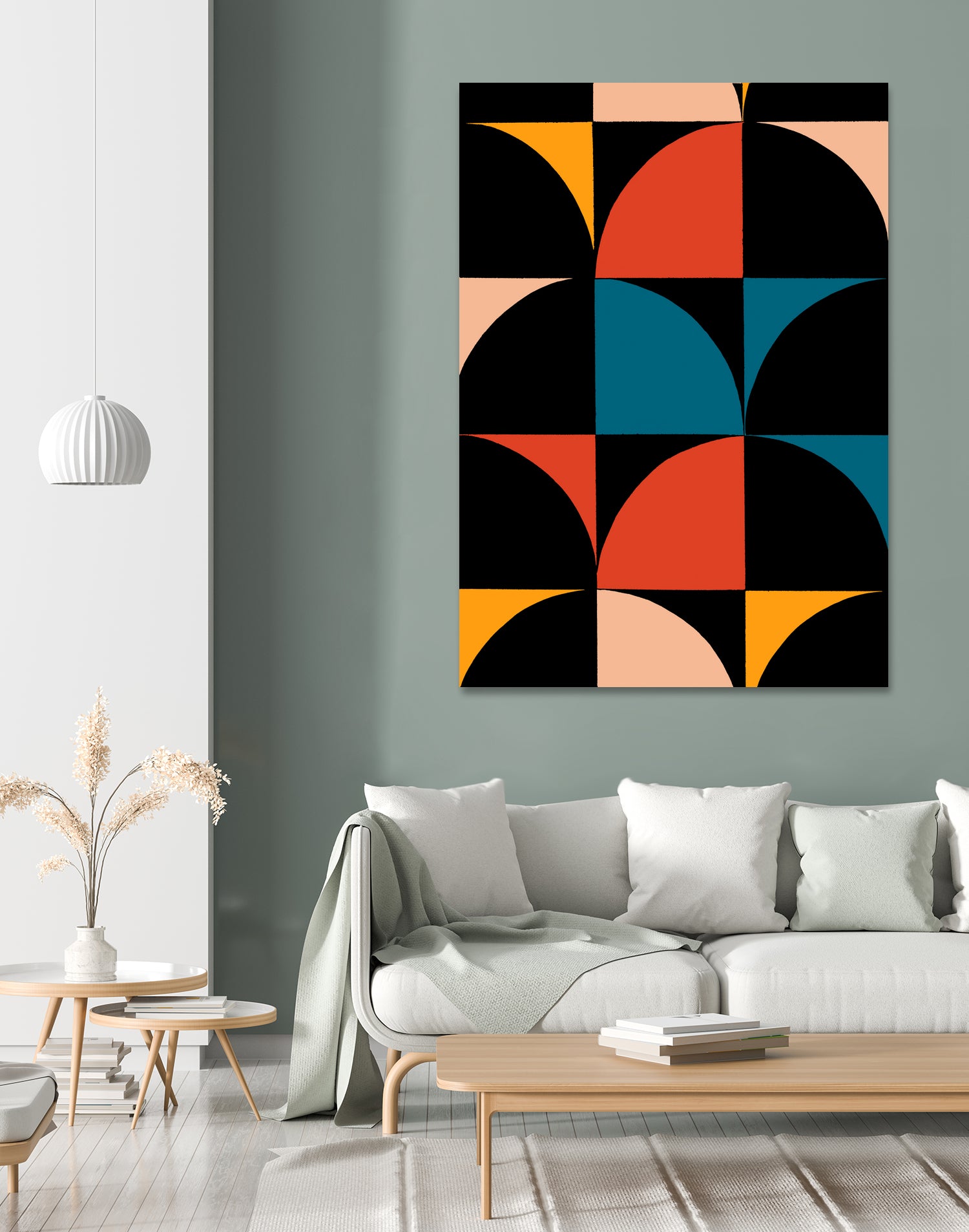 Monochrome Patterns 9 in Multi by NM Studio on GIANT ART - red abstract pattern