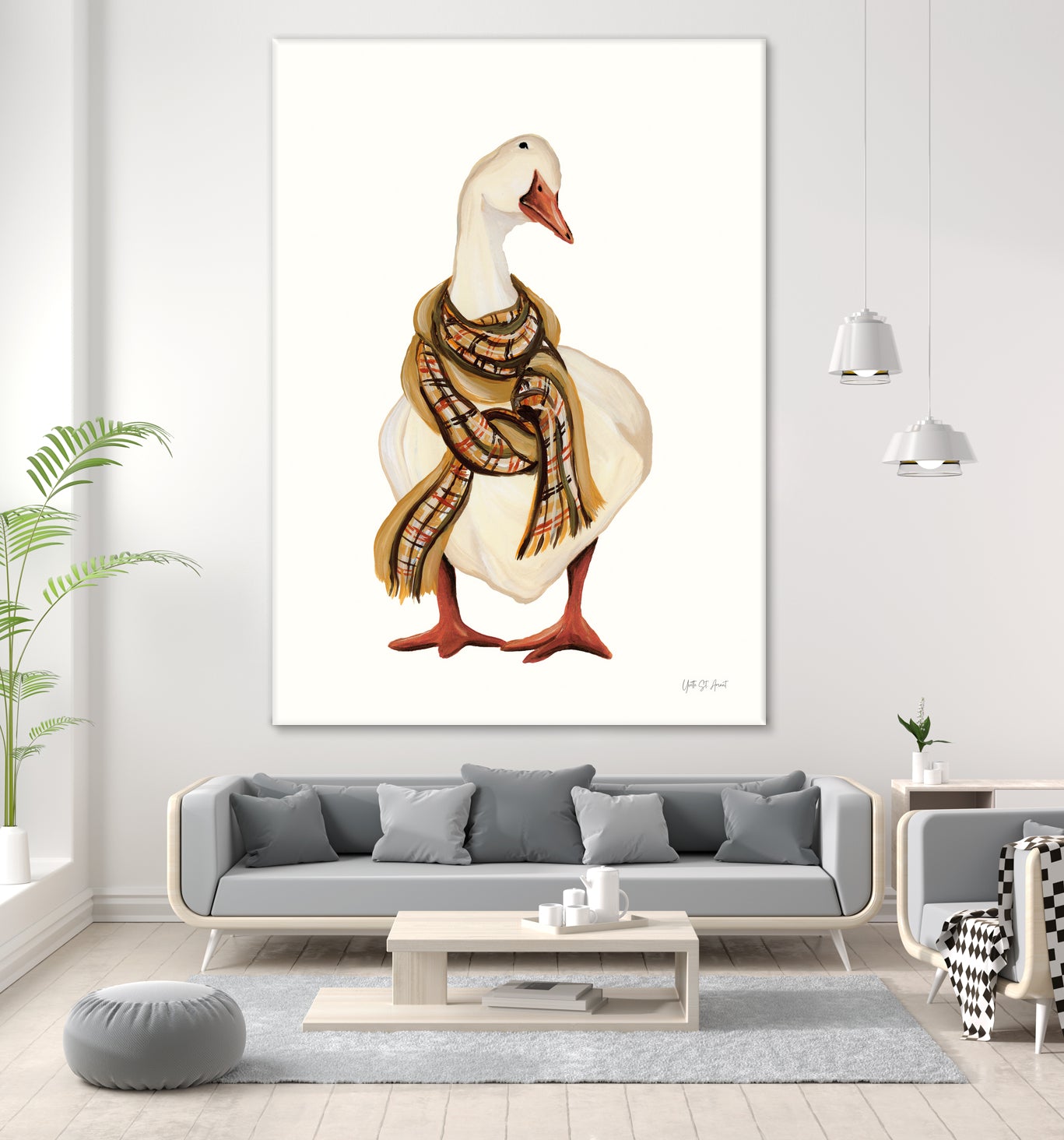 Goose with Scarf by Yvette St. Amant on GIANT ART - animal