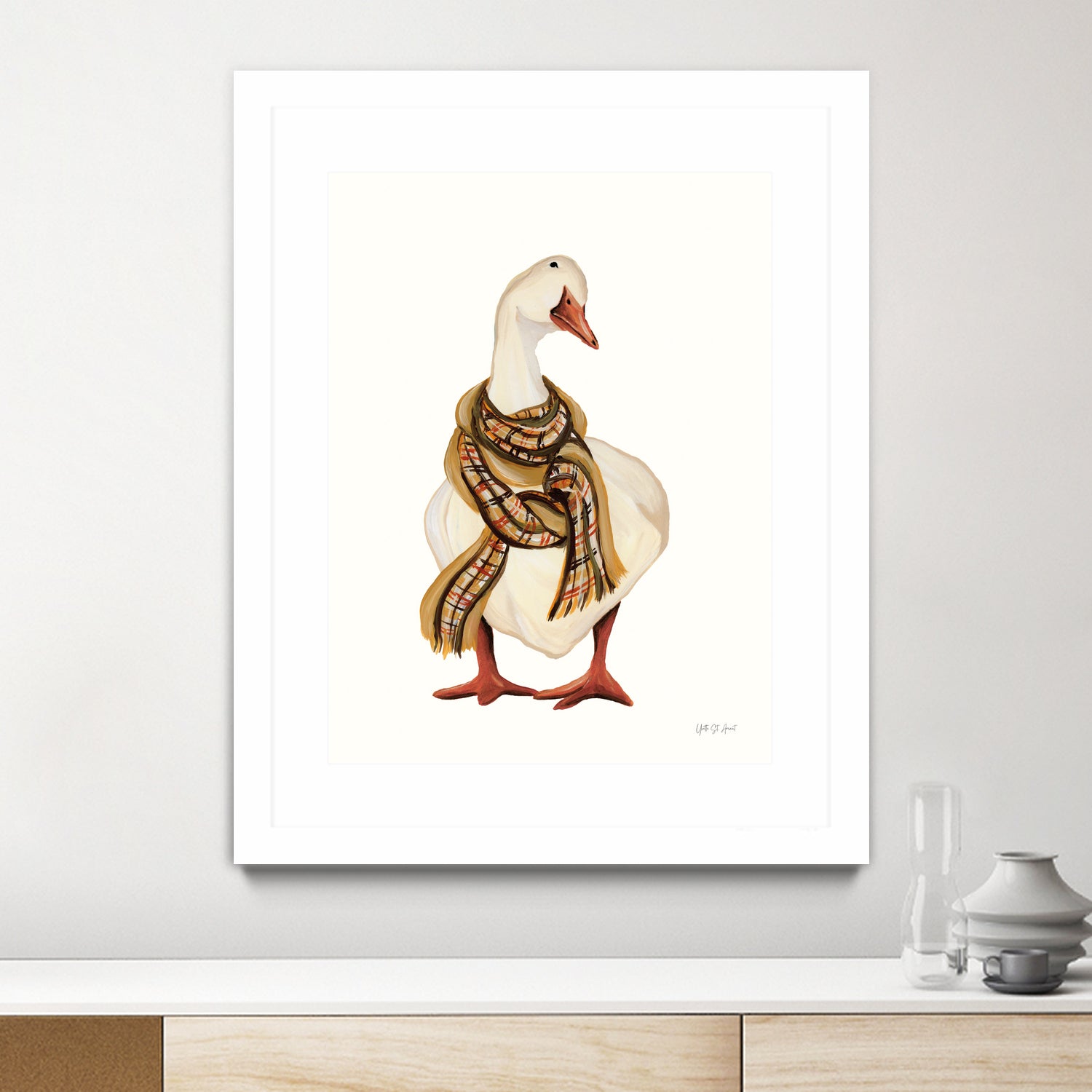 Goose with Scarf by Yvette St. Amant on GIANT ART - animal