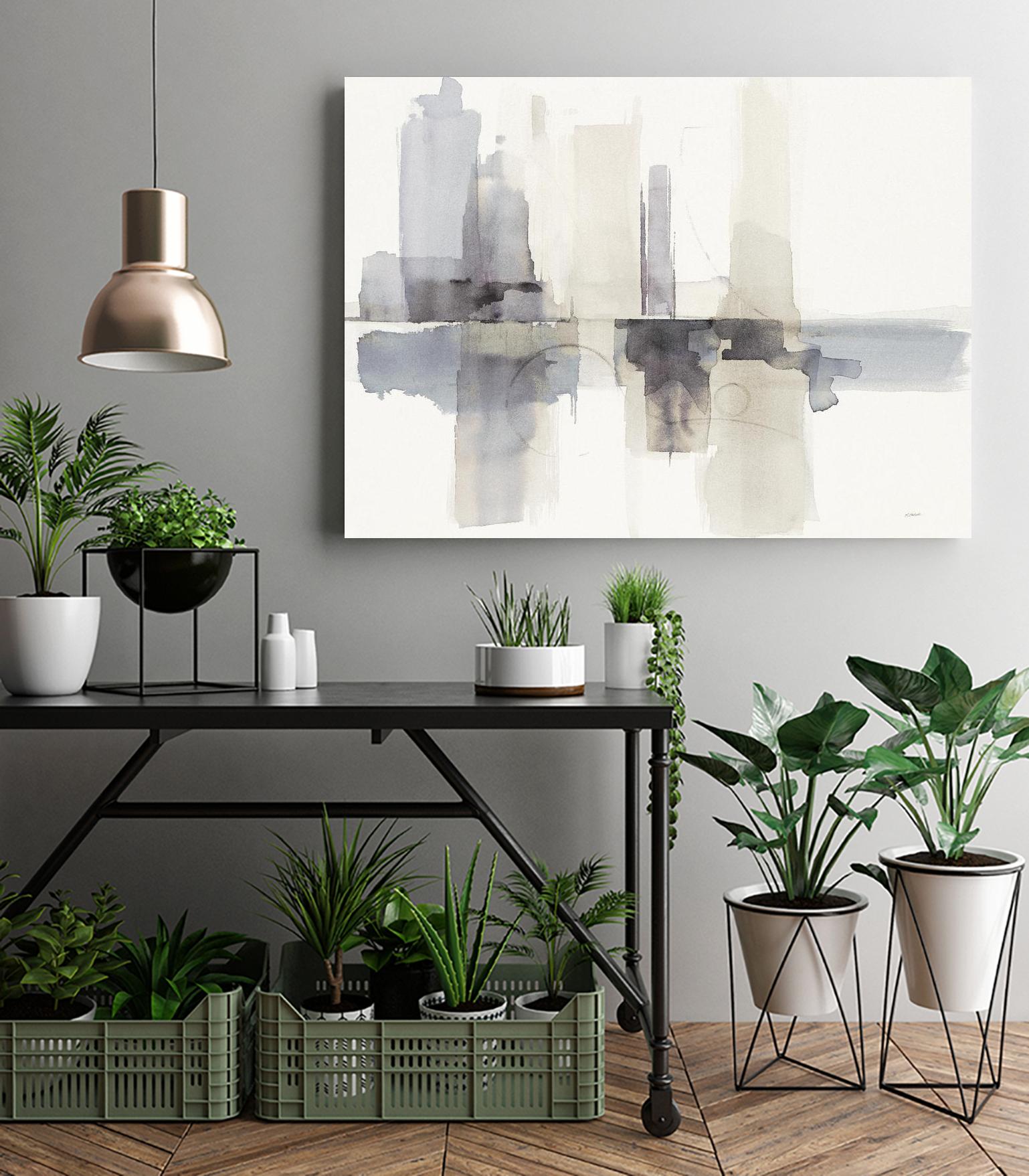 Improvisation II Gray by Mike Schick on GIANT ART - purple watercolor