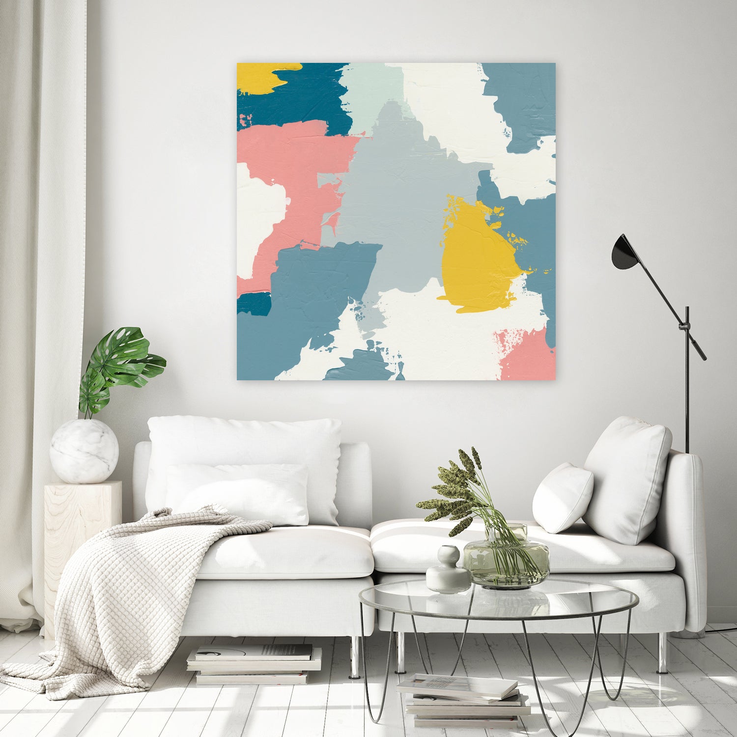 Happy II by Moira Hershey on GIANT ART - blue abstract