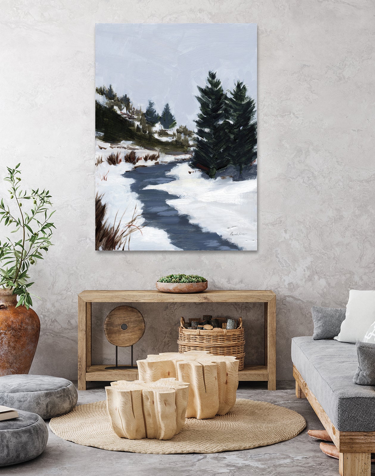 Winter Trails by Pamela Munger on GIANT ART - brown landscape