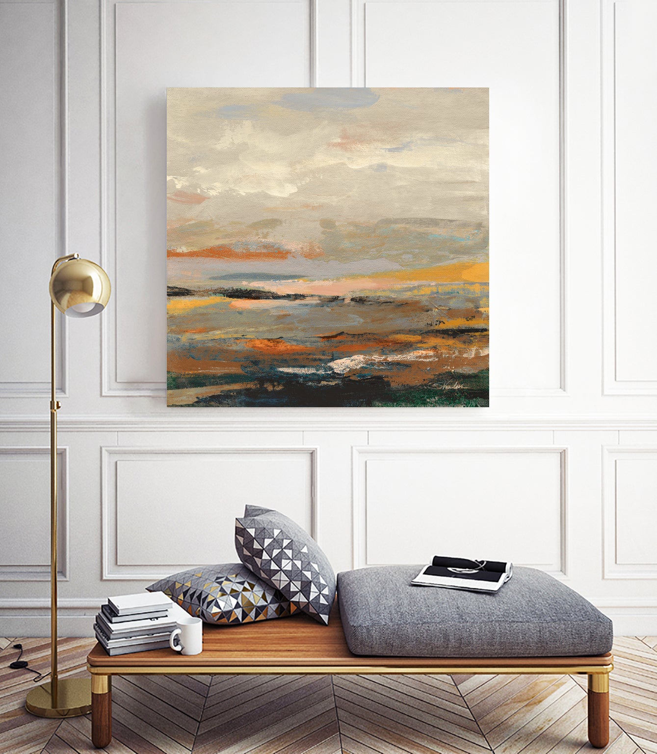 Warm Bay I by Silvia Vassileva on GIANT ART - blue abstract