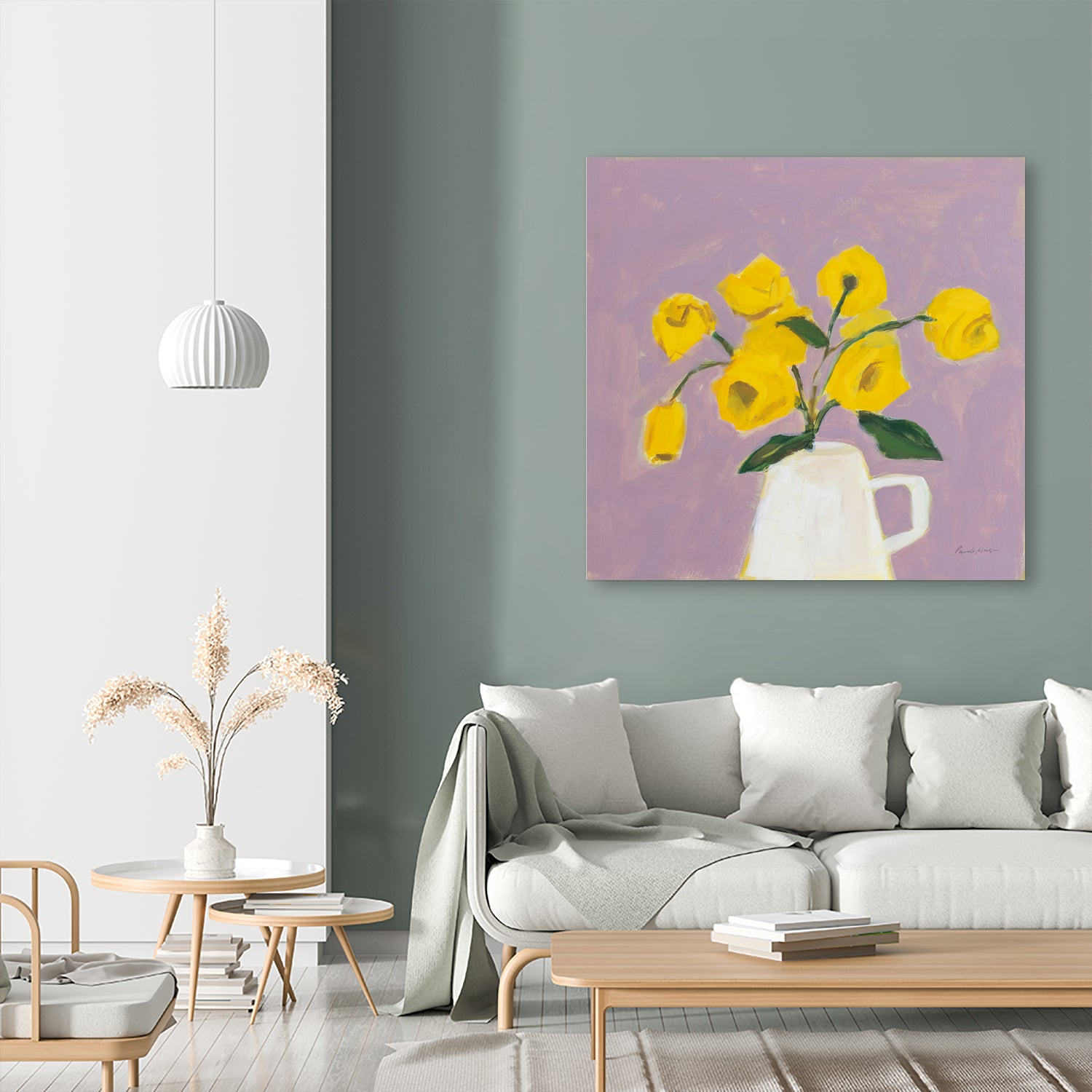 Sweet Yellow by Pamela Munger on GIANT ART - purple botanical