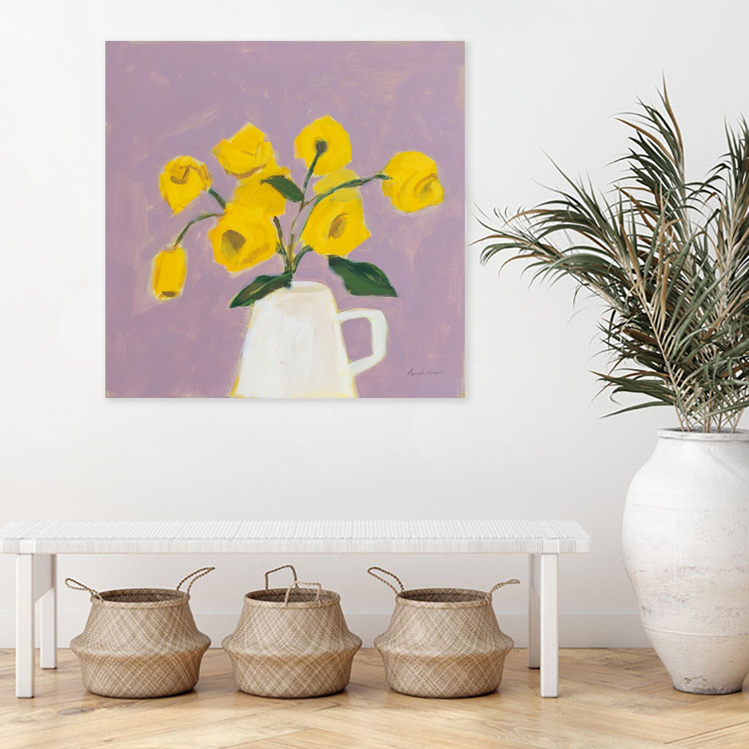 Sweet Yellow by Pamela Munger on GIANT ART - purple botanical