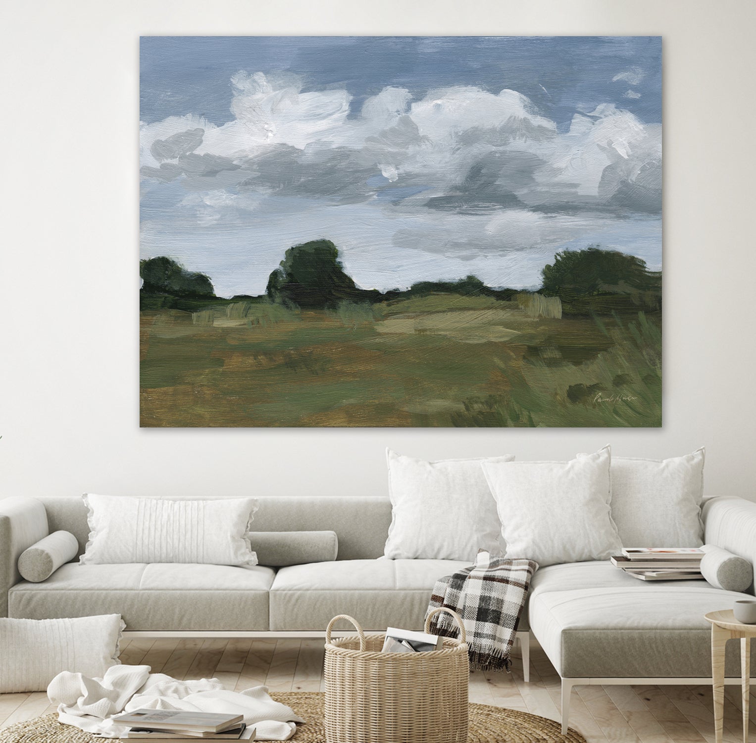 Light April Sky by Pamela Munger on GIANT ART - green landscape mountain
