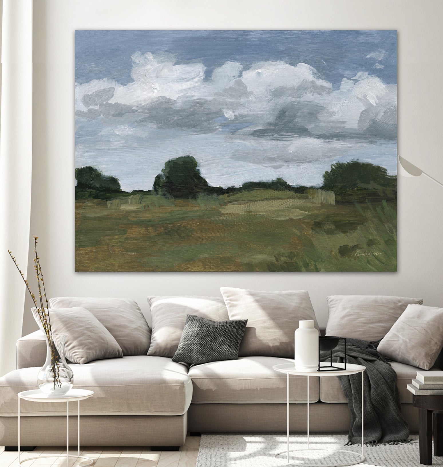 Light April Sky by Pamela Munger on GIANT ART - green landscape mountain