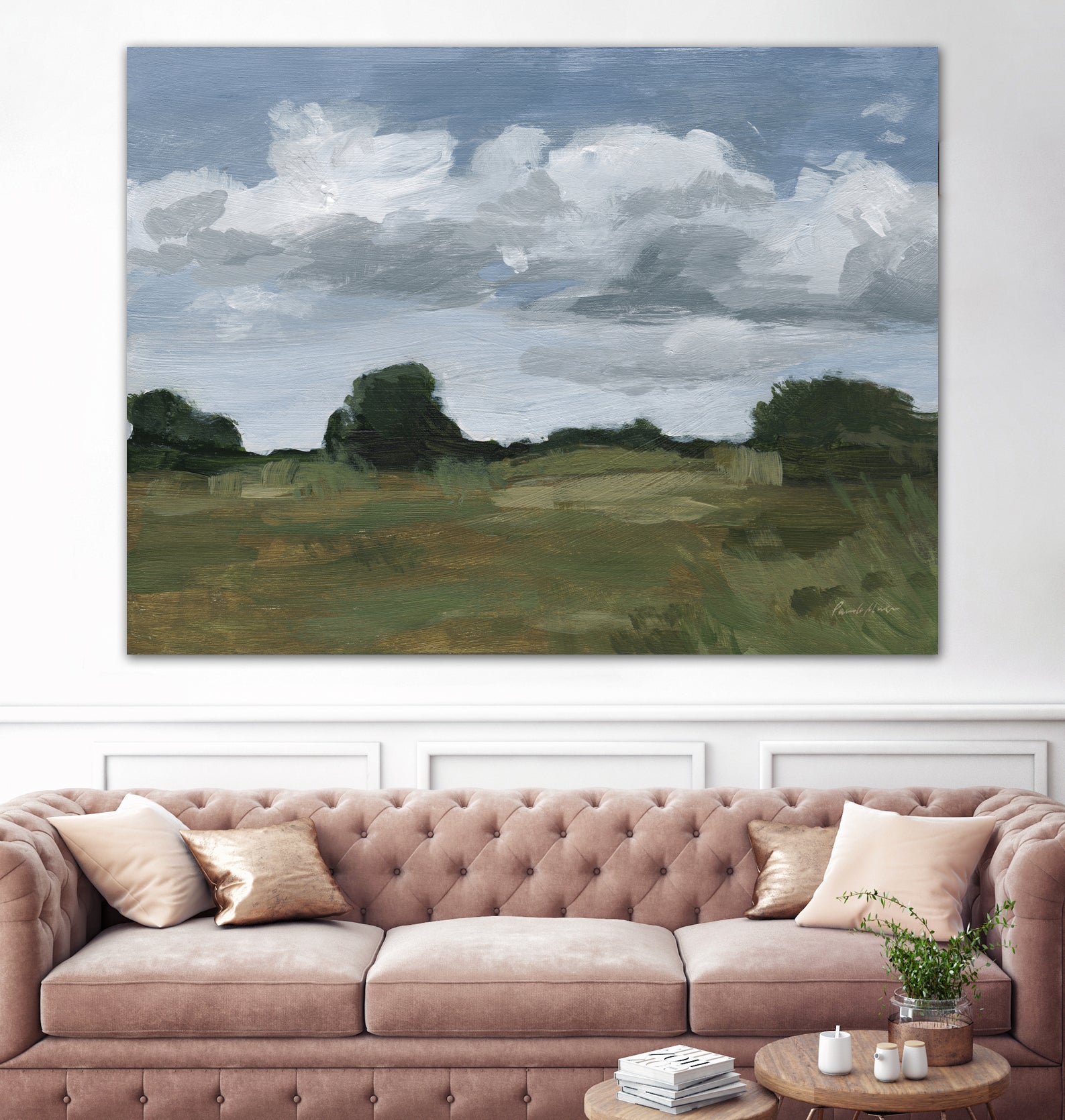 Light April Sky by Pamela Munger on GIANT ART - green landscape mountain