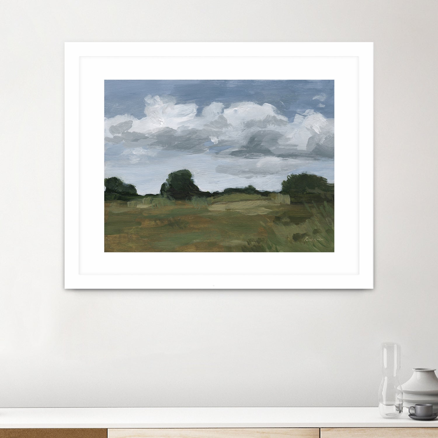 Light April Sky by Pamela Munger on GIANT ART - green landscape mountain