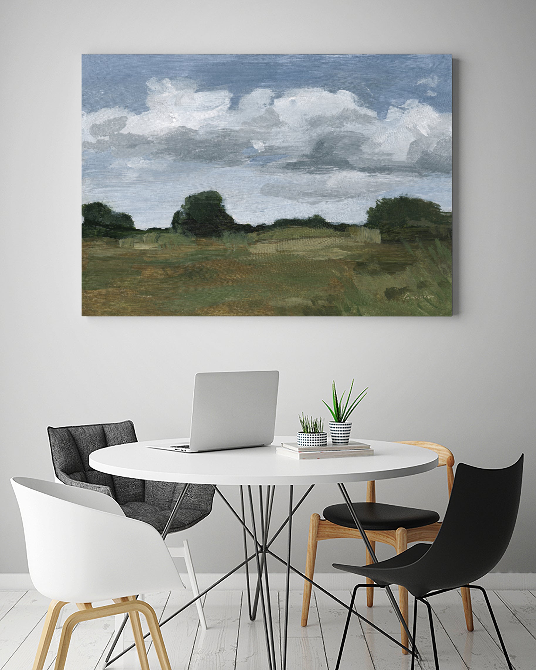 Light April Sky by Pamela Munger on GIANT ART - green landscape mountain