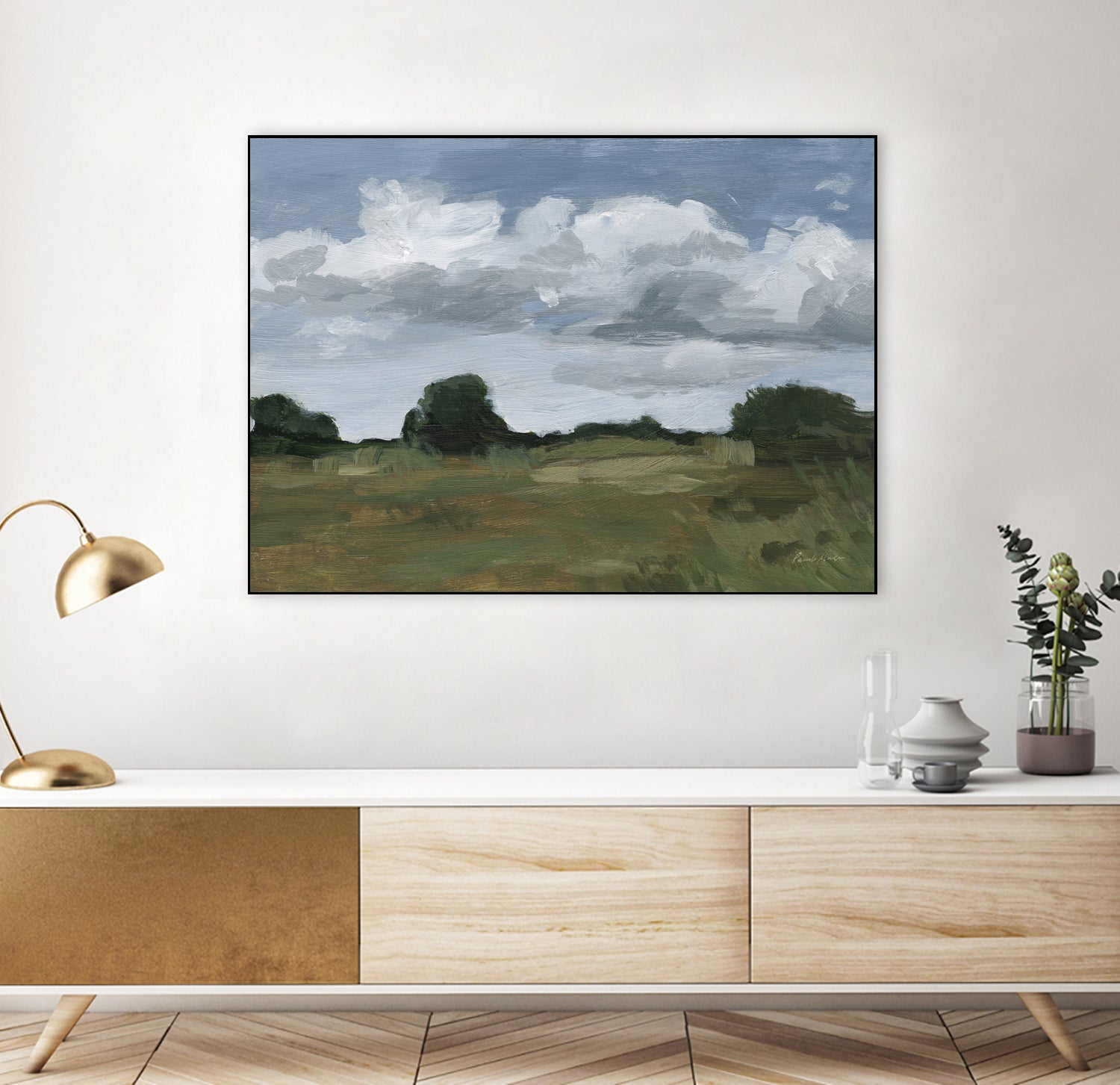 Light April Sky by Pamela Munger on GIANT ART - green landscape mountain